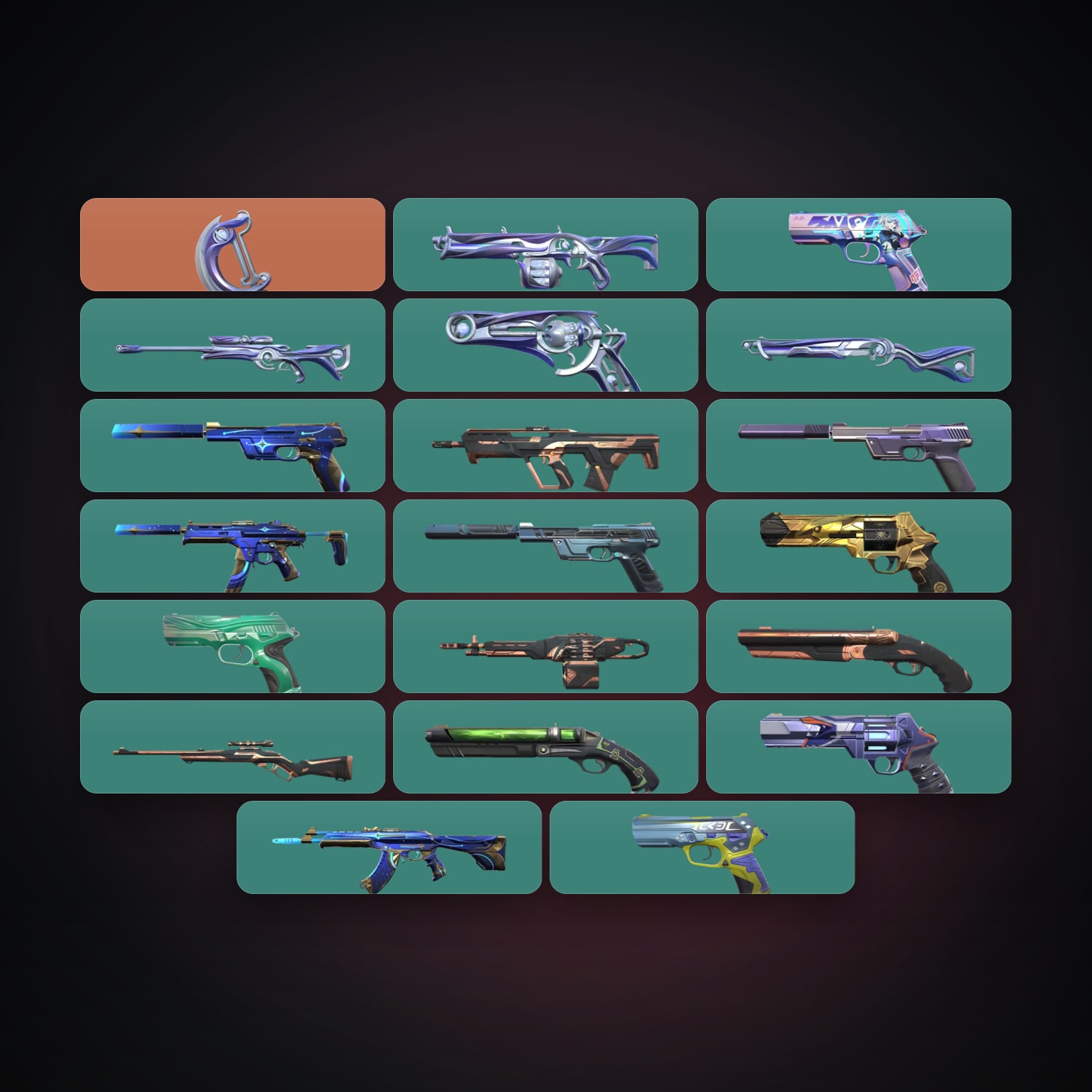 EU Gold 1 locker — 1 knives, 22 skins, lvl 189 — HabibiAccounts