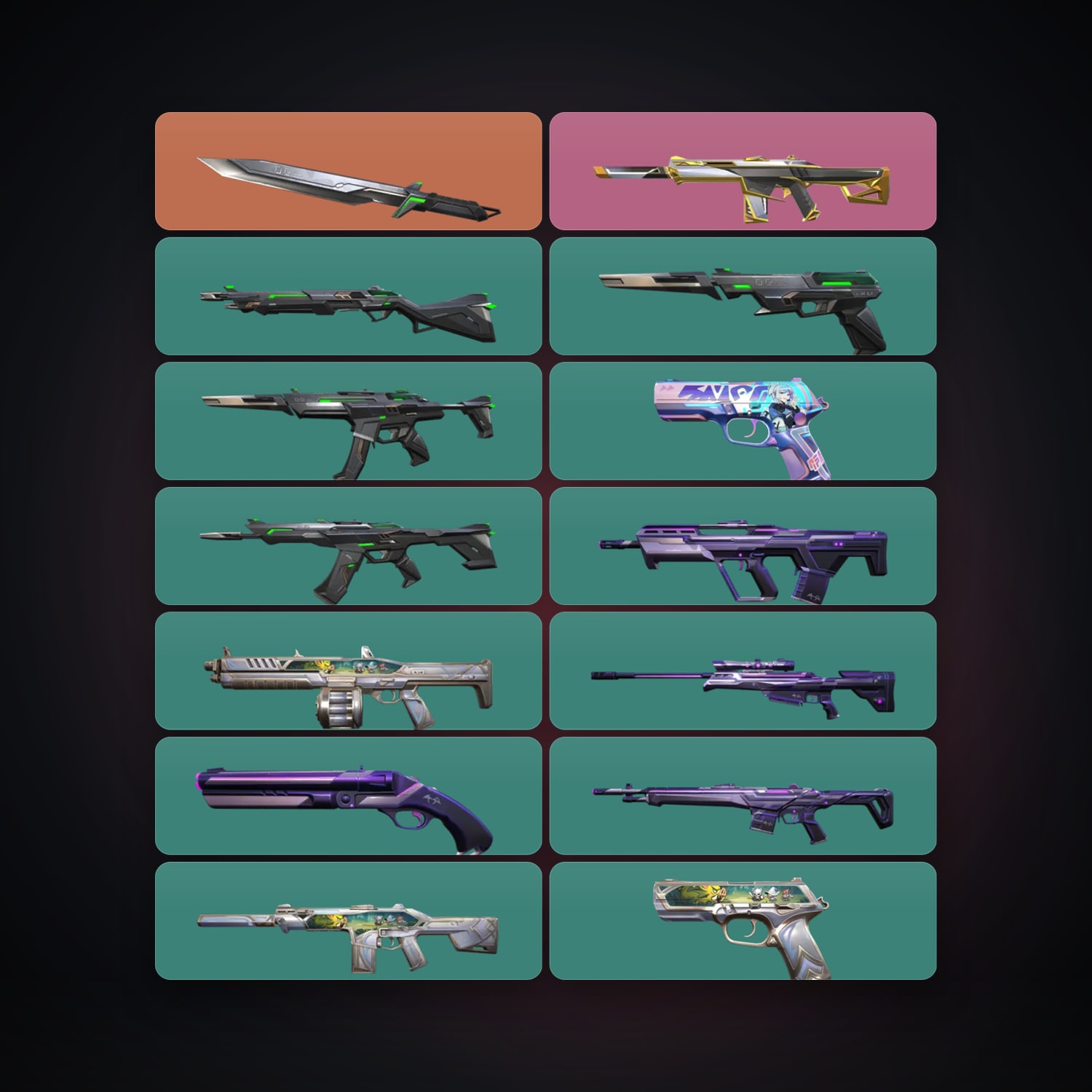 LA Silver 2 locker — 1 knives, 14 skins, lvl 92 — HabibiAccounts