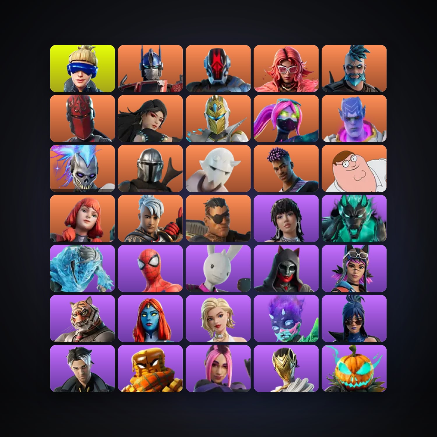 Fortnite locker — 115 skins — 1.6K V-Bucks — lvl 1500 — HabibiAccounts