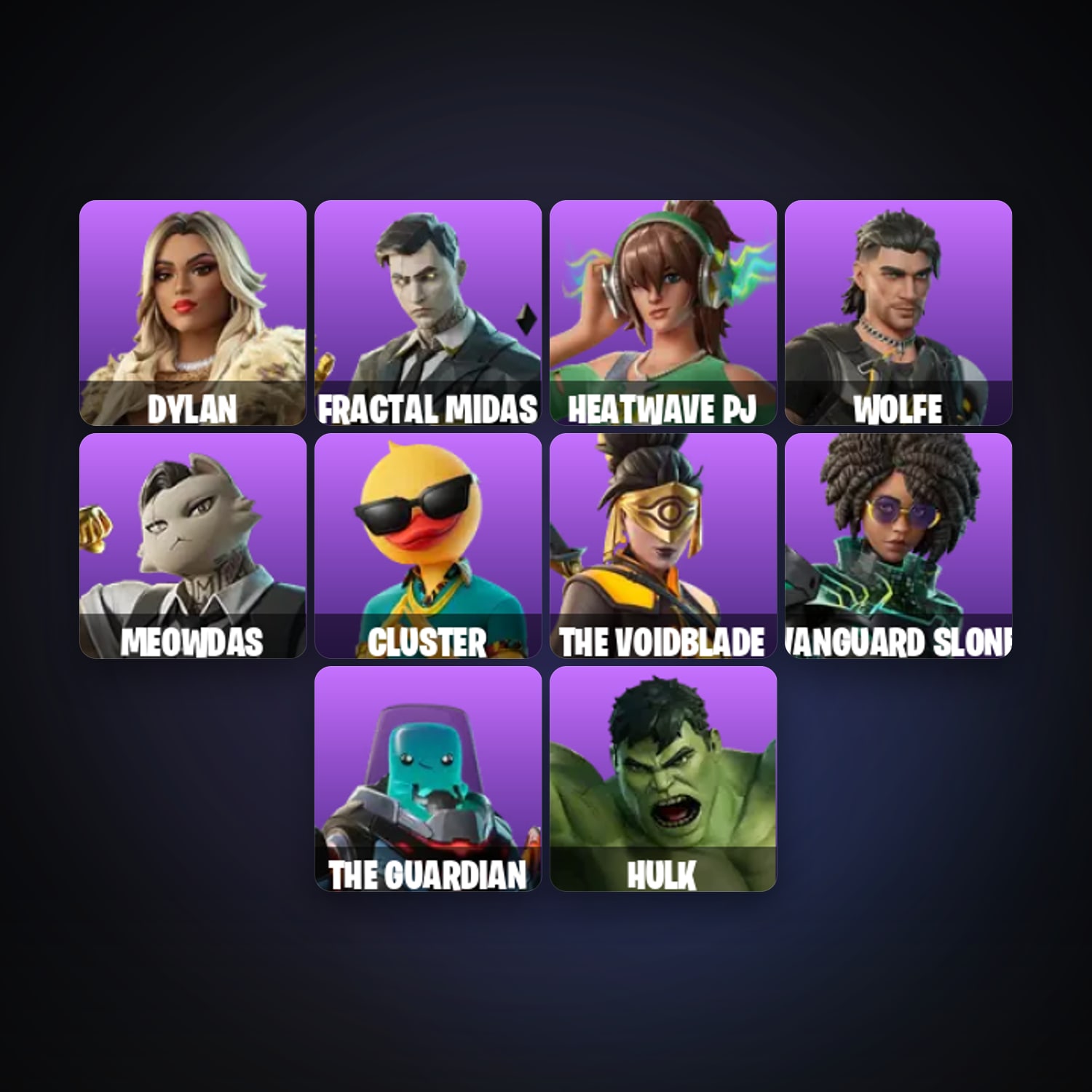 Dylan — Fractal Midas — 11 skins — 100 V-Bucks — lvl 309 — HabibiAccounts