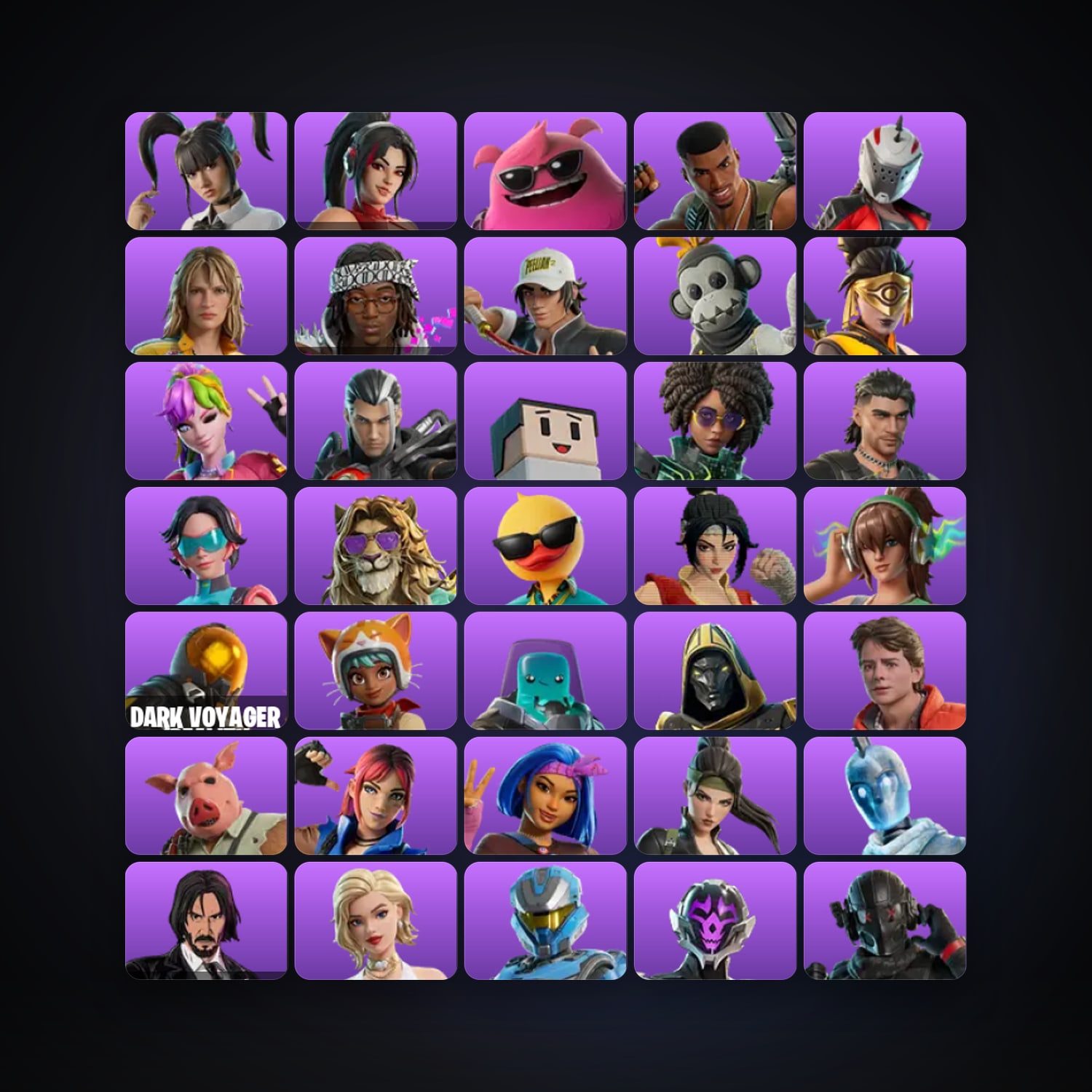 Fortnite locker — 46 skins — 50 V-Bucks — lvl 1469 — HabibiAccounts