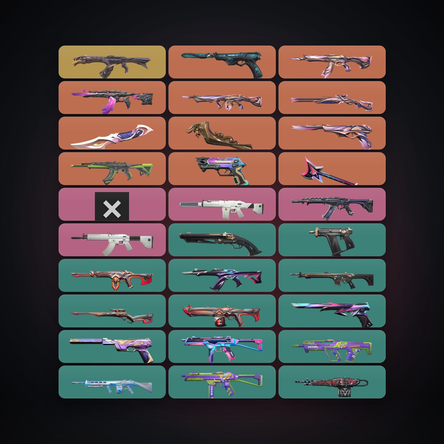 NA Silver 1 locker — 3 knives, 46 skins, lvl 76 — HabibiAccounts