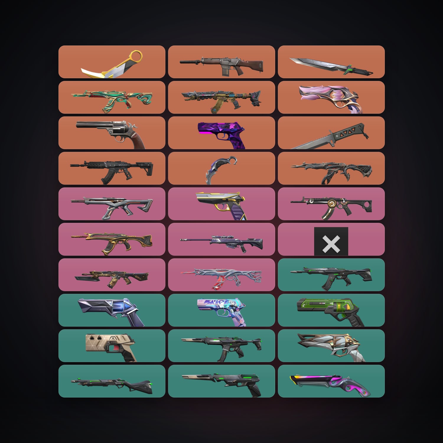 LA Ascendant 1 locker — 4 knives, 43 skins, lvl 288 — HabibiAccounts