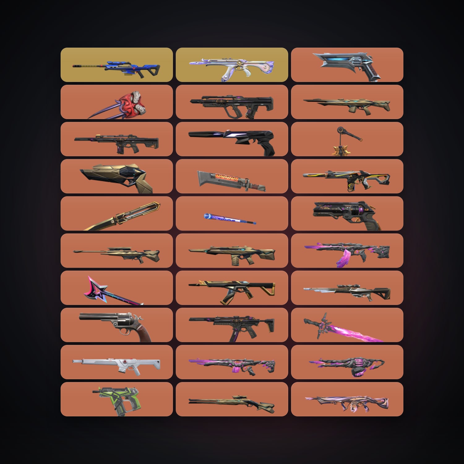 KR Gold 2 locker — 8 knives, 100 skins, lvl 316 — HabibiAccounts