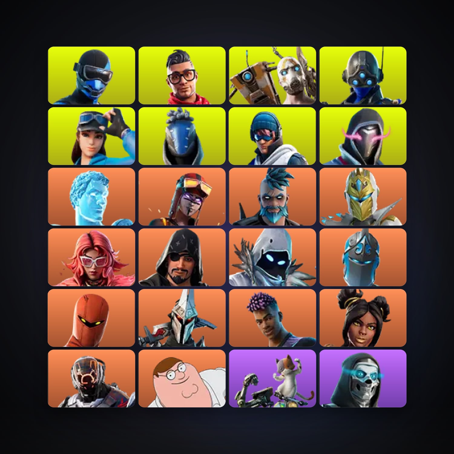 Fortnite locker — 247 skins — 1.6K V-Bucks — lvl 3530 — HabibiAccounts