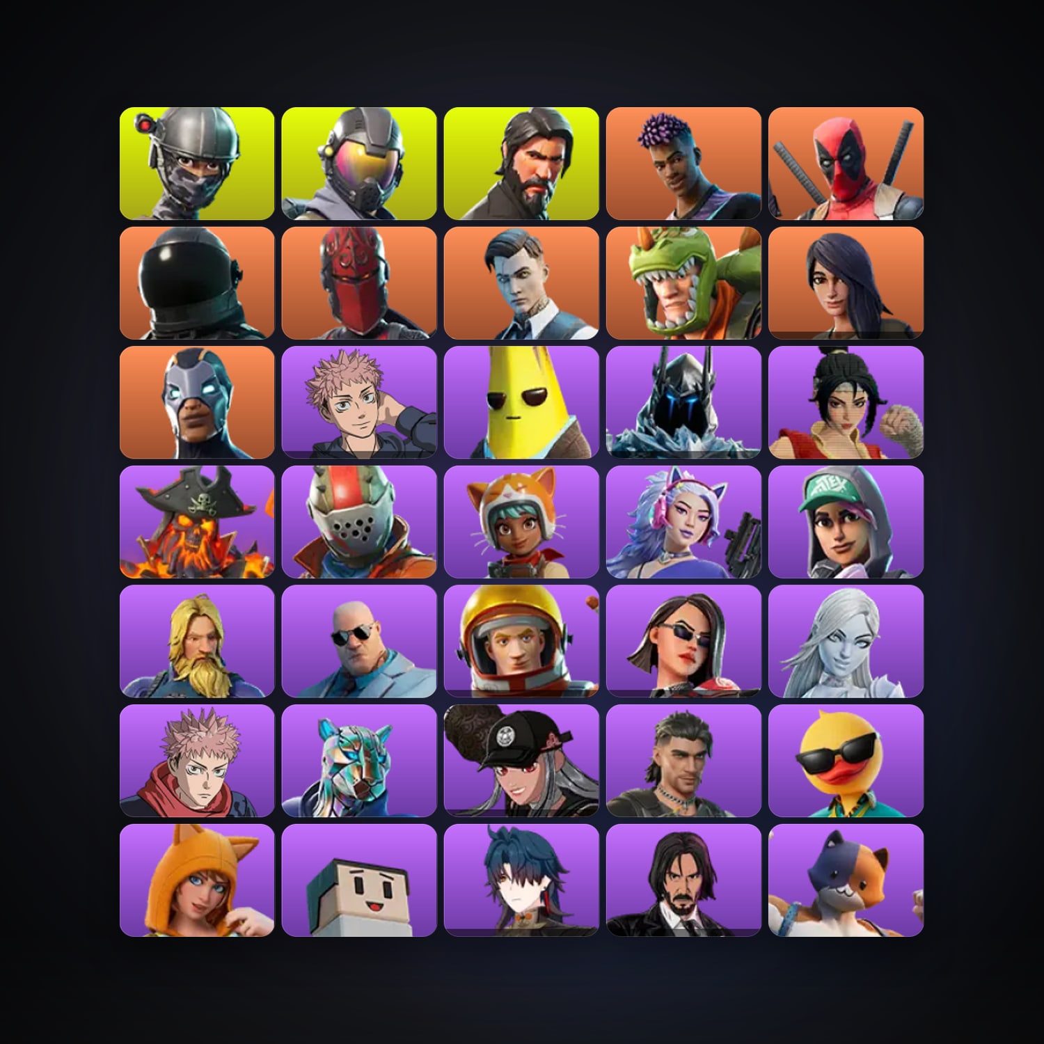Fortnite locker — 79 skins — 1.4K V-Bucks — lvl 906 — HabibiAccounts