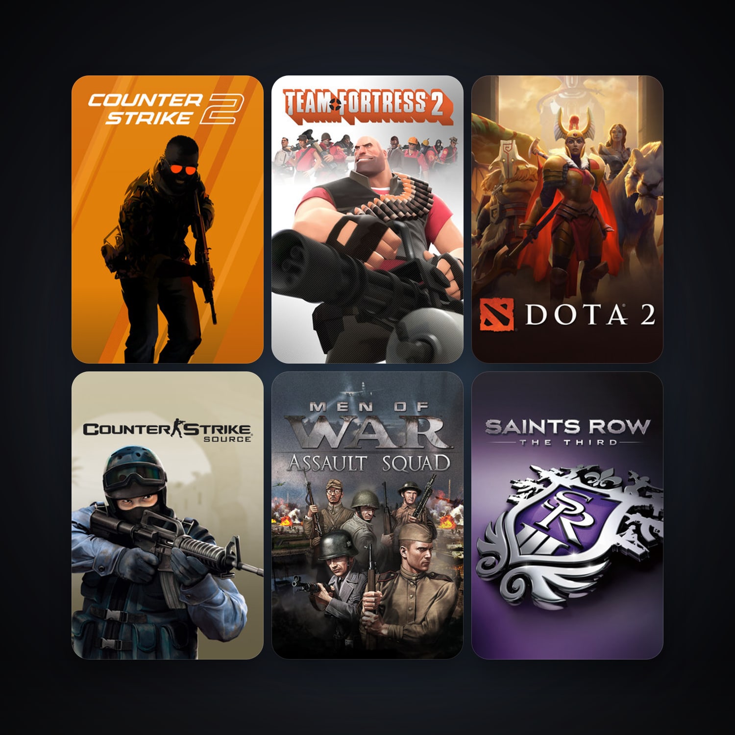Counter-Strike: Source + Team Fortress 2, 136 games, Steam 23, clean — HabibiAccounts