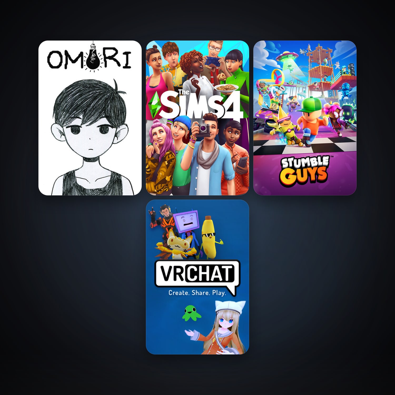 VRChat + OMORI, 8 games, clean — HabibiAccounts