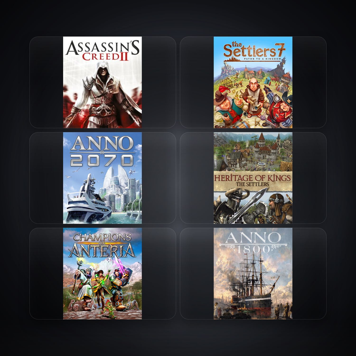 Ubisoft Assassin's Creed II + The Settlers 7: Paths to a Kingdom — DE — 7 games — HabibiAccounts