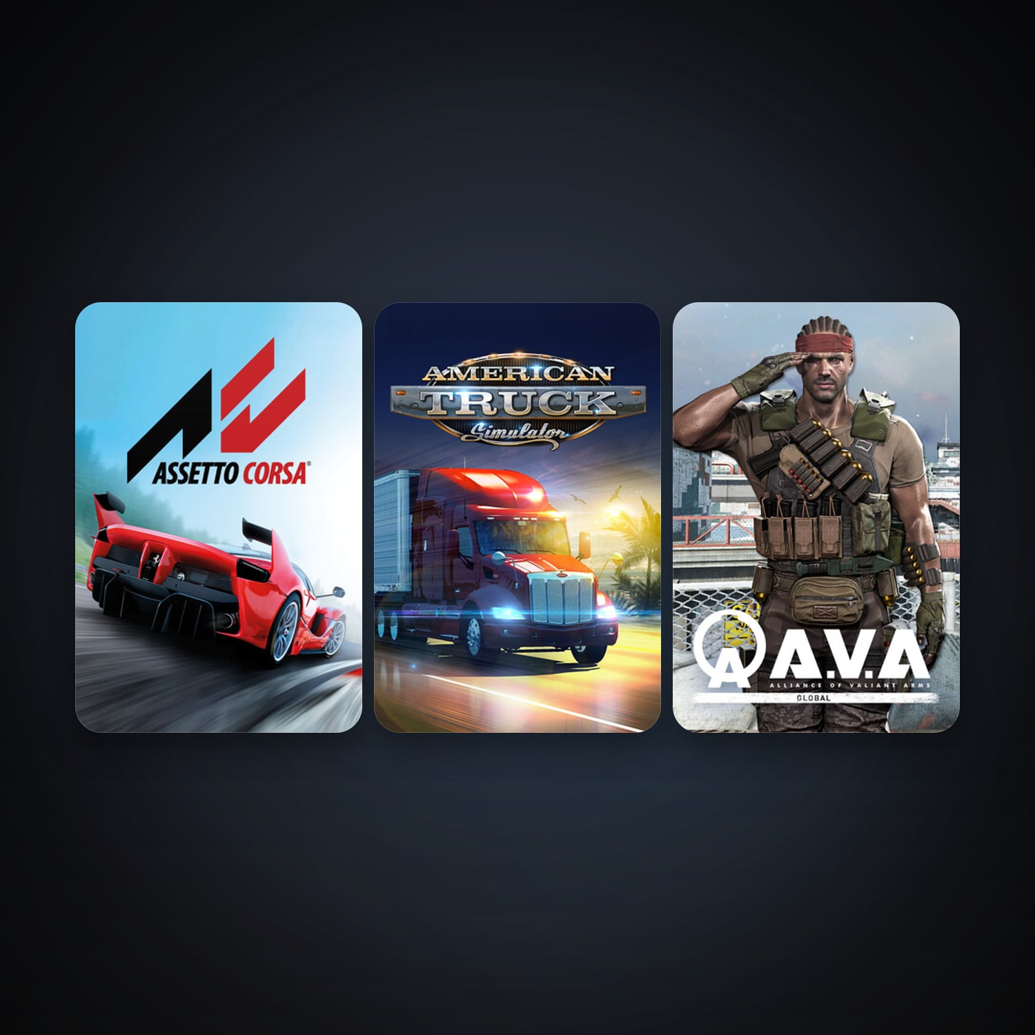 Assetto Corsa + American Truck Simulator, 9 games, clean — HabibiAccounts