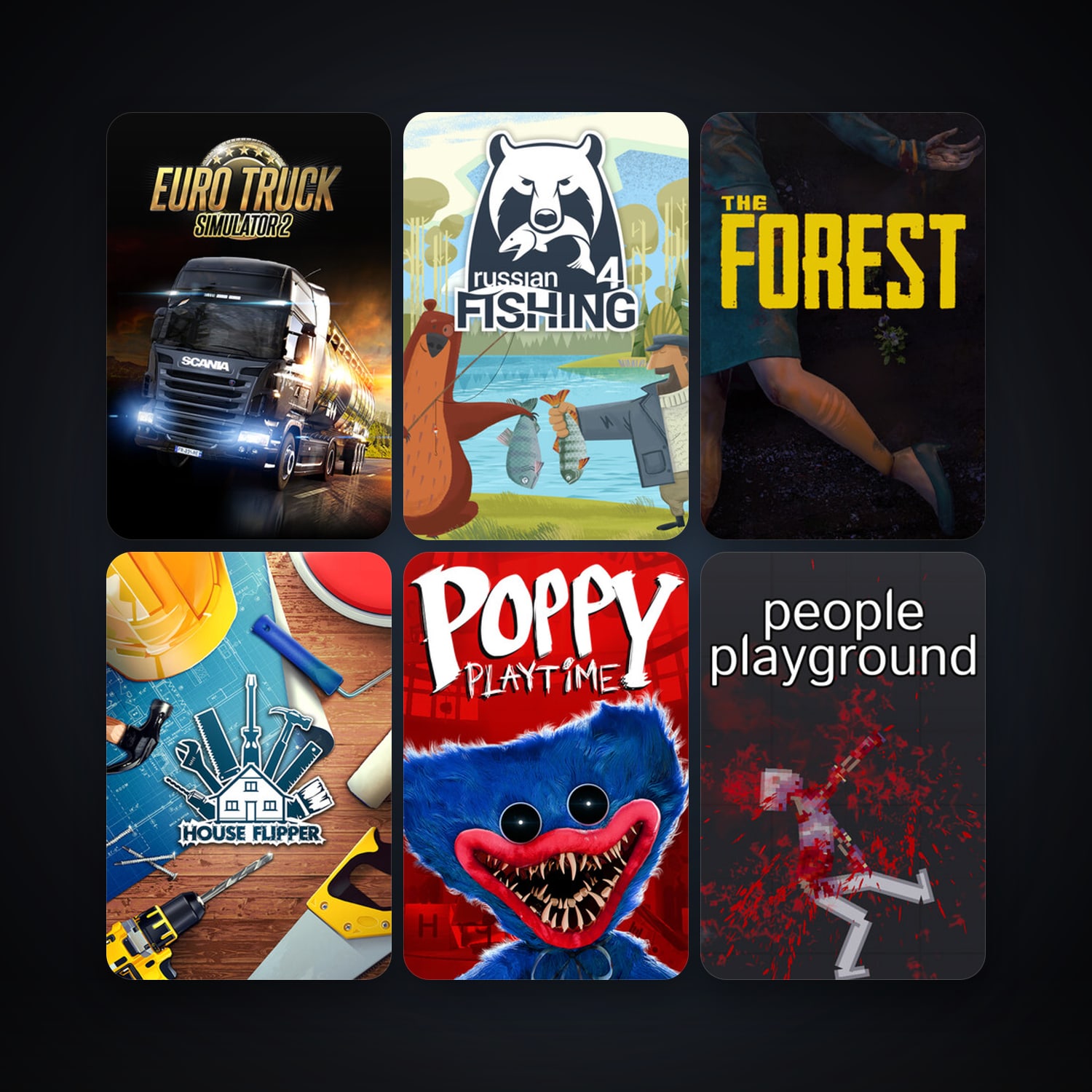 Borderlands 2 + Euro Truck Simulator 2, 44 games, clean — HabibiAccounts