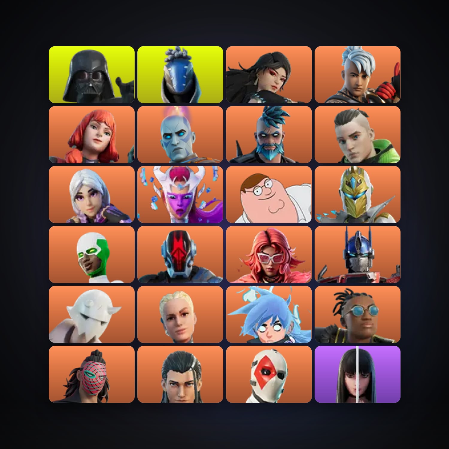 Fortnite locker — 152 skins — 2.5K V-Bucks — lvl 2465 — HabibiAccounts