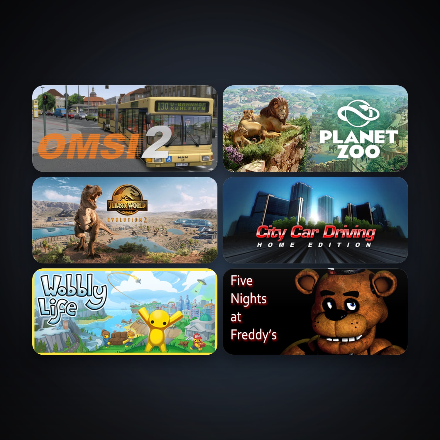 OMSI 2: Steam Edition + Five Nights at Freddy's, 12 games, clean — HabibiAccounts