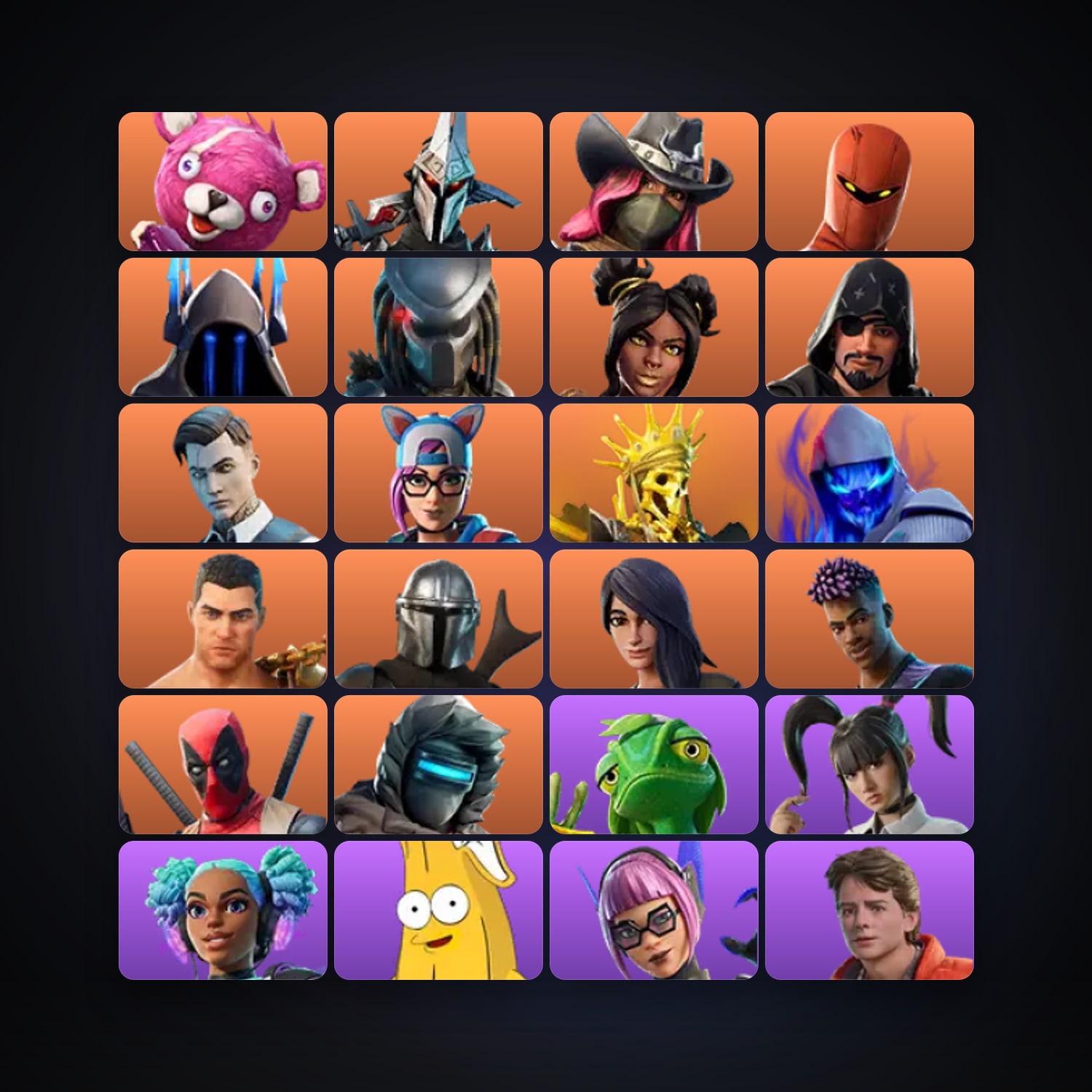 Fortnite locker — 141 skins — 1.2K V-Bucks — lvl 1851 — HabibiAccounts