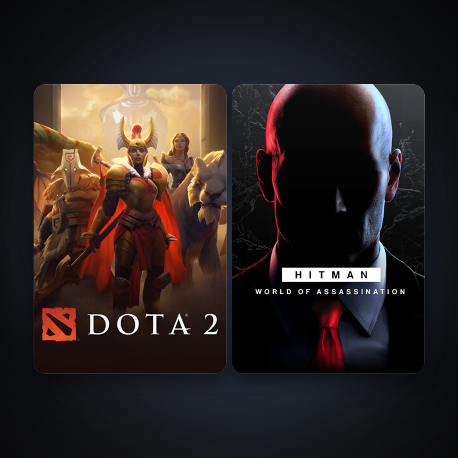 Dota 2 + HITMAN World of Assassination, 3 games, clean — HabibiAccounts