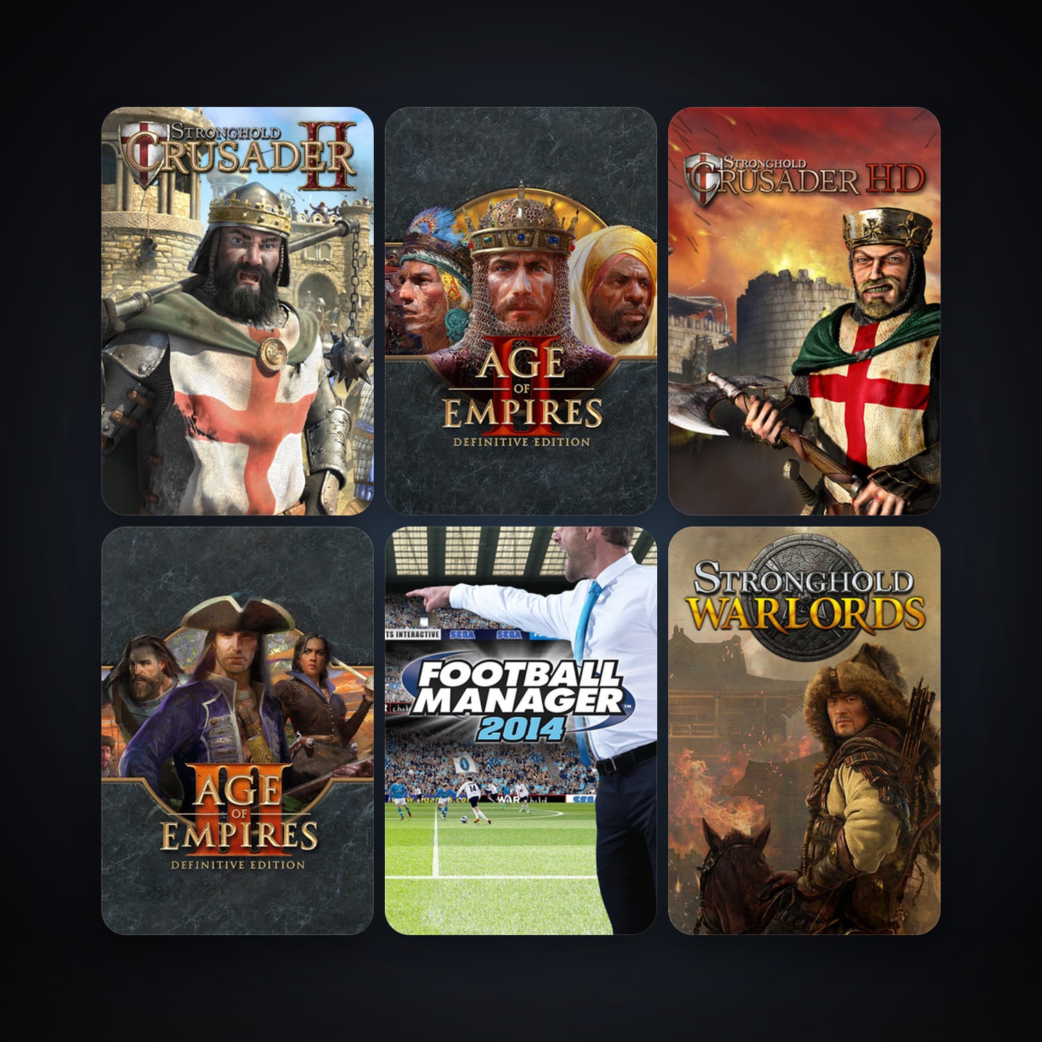 Stronghold Crusader HD + Tomb Raider, 19 games, clean — HabibiAccounts