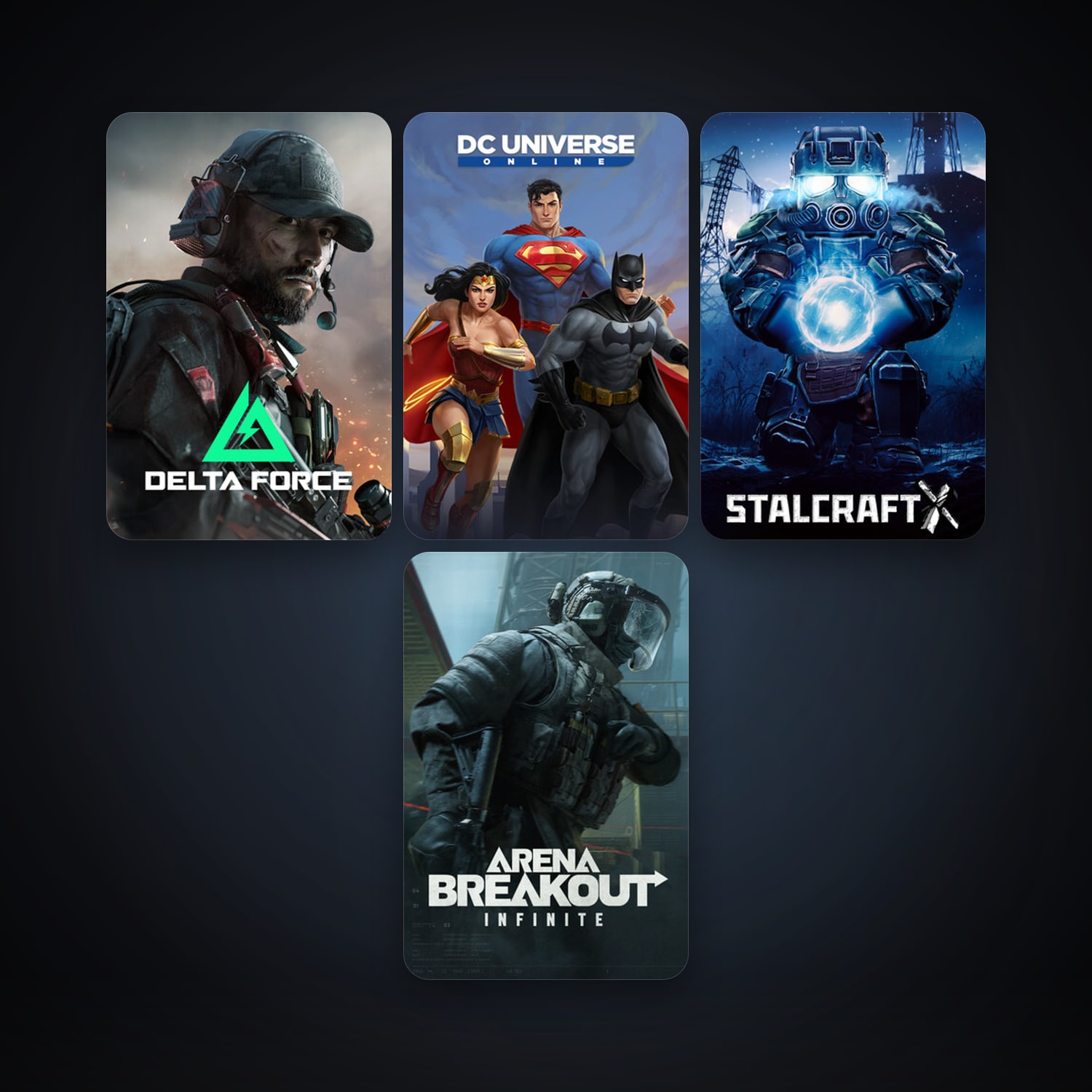 DC Universe Online + STALZONE, 8 games, clean — HabibiAccounts