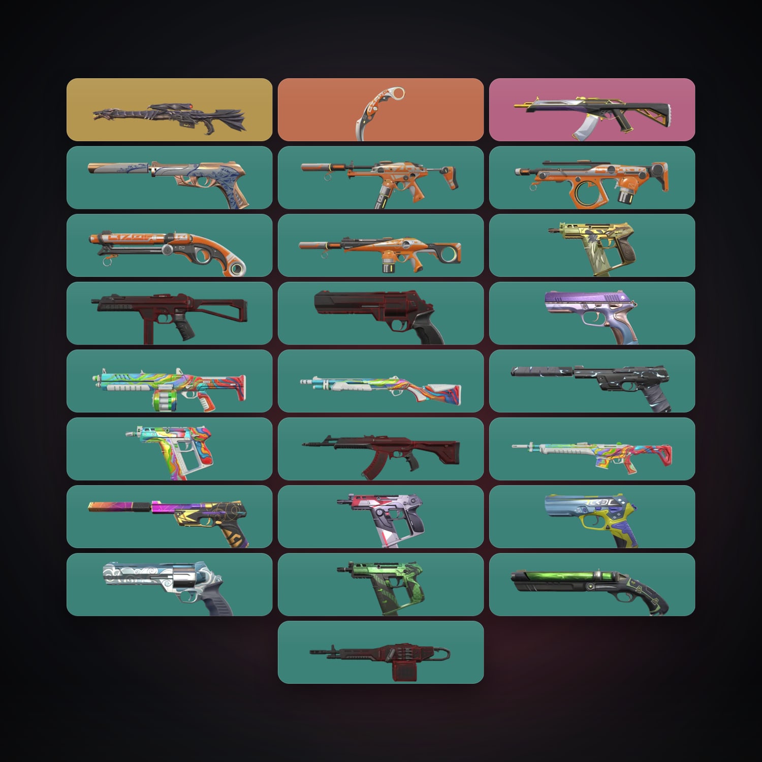 AP Plat 2 locker — 1 knives, 26 skins, lvl 177 — HabibiAccounts