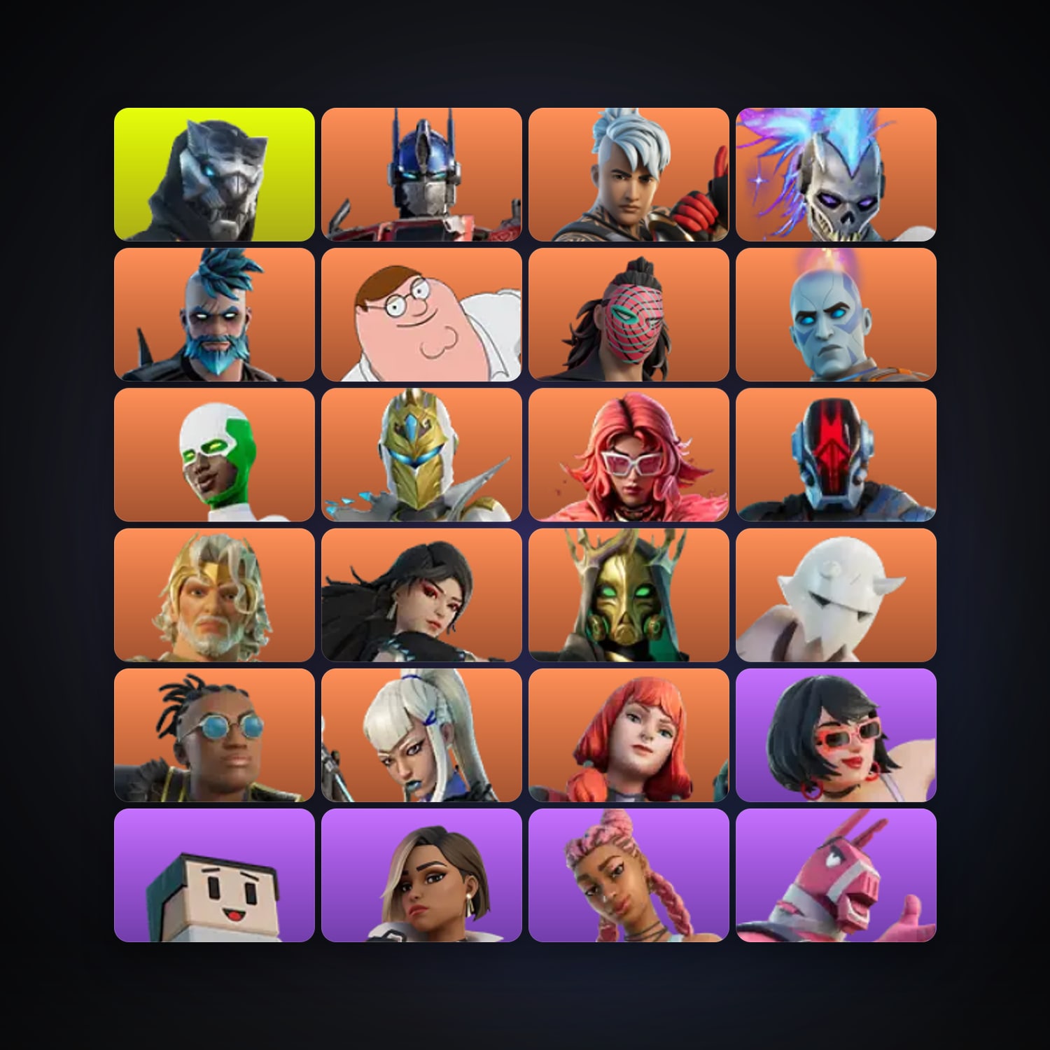 Fortnite locker — 117 skins — 2.4K V-Bucks — lvl 1963 — HabibiAccounts