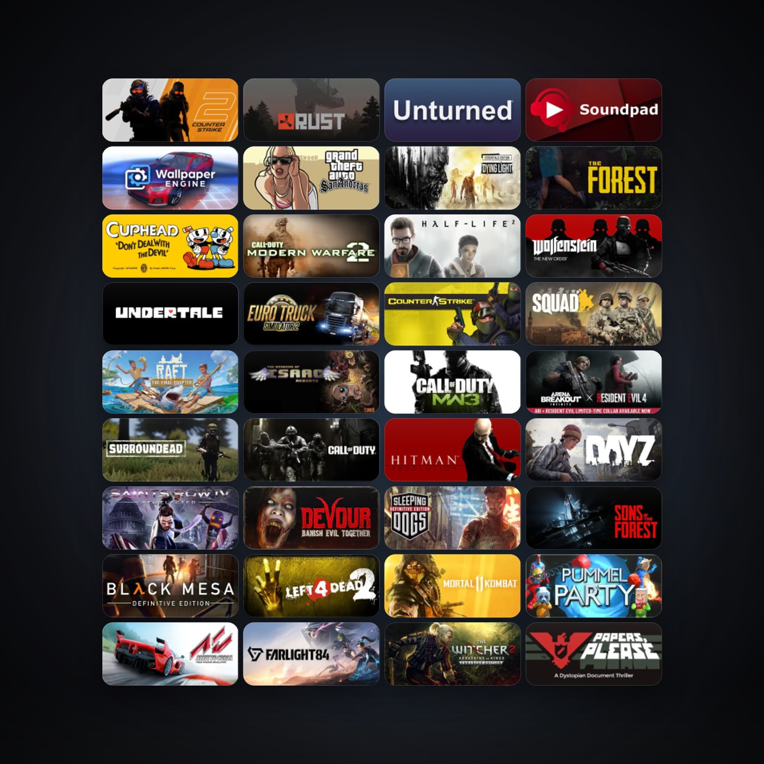 Steam 133 games, clean — HabibiAccounts