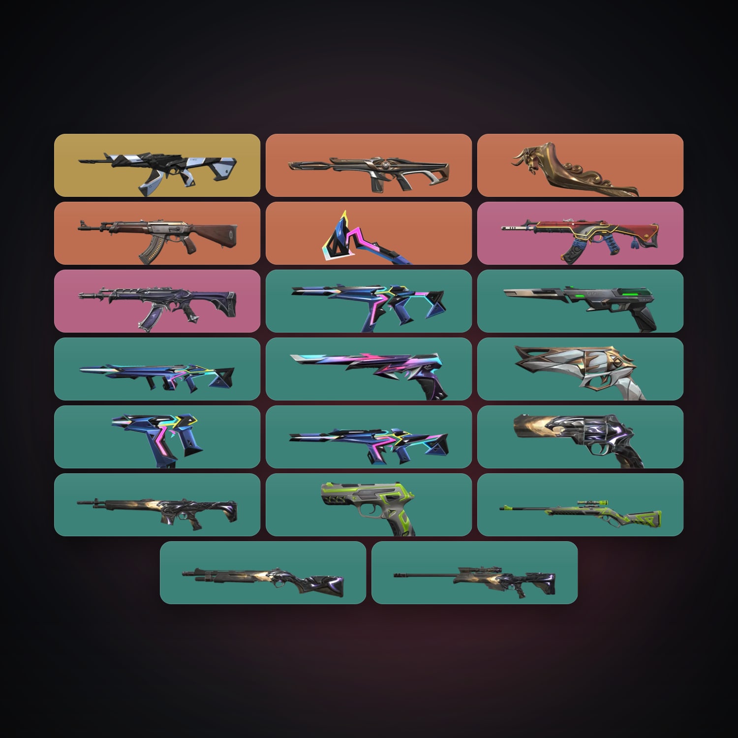 LA Plat 2 locker — 2 knives, 21 skins, lvl 87 — HabibiAccounts