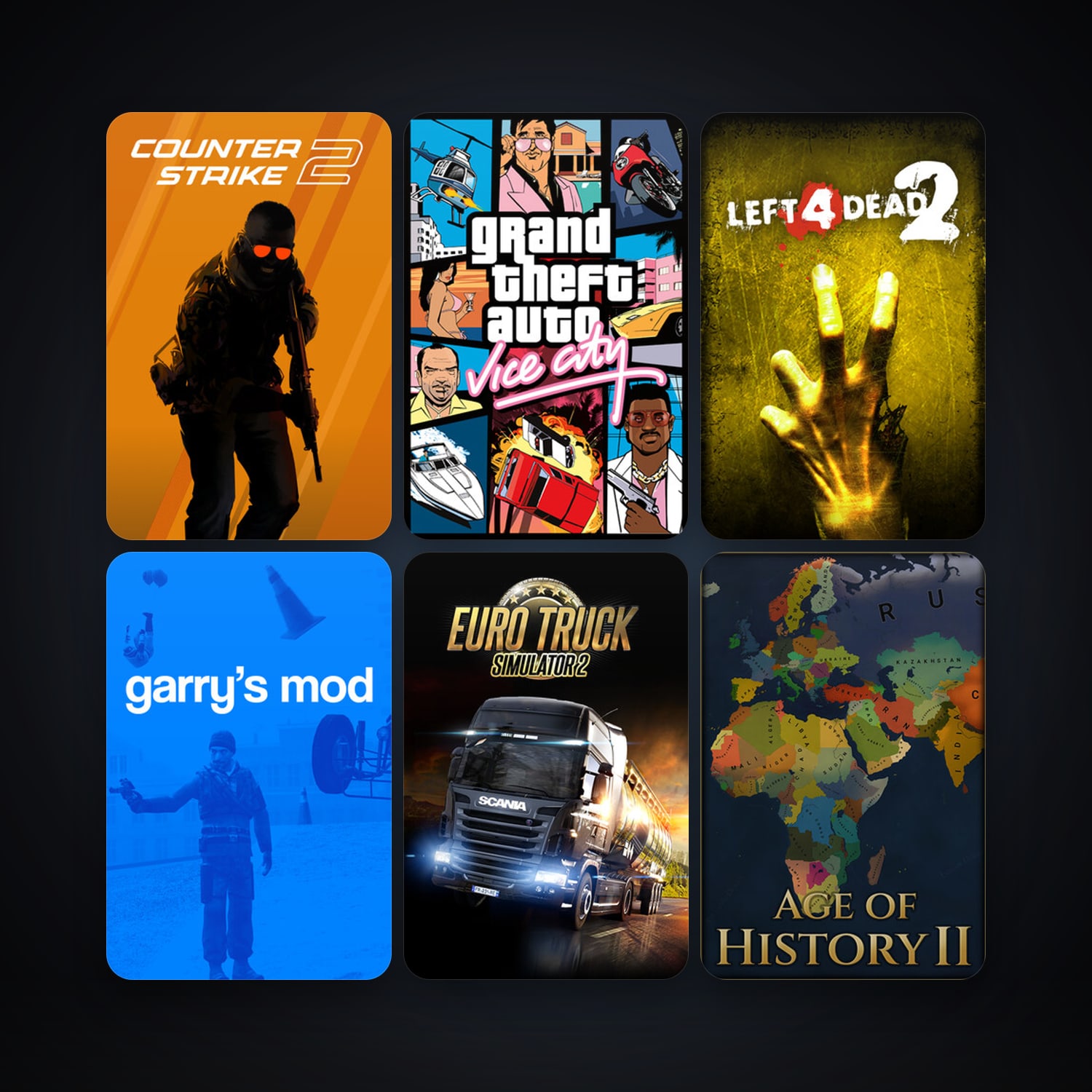 Half-Life + Left 4 Dead, 31 games, clean — HabibiAccounts