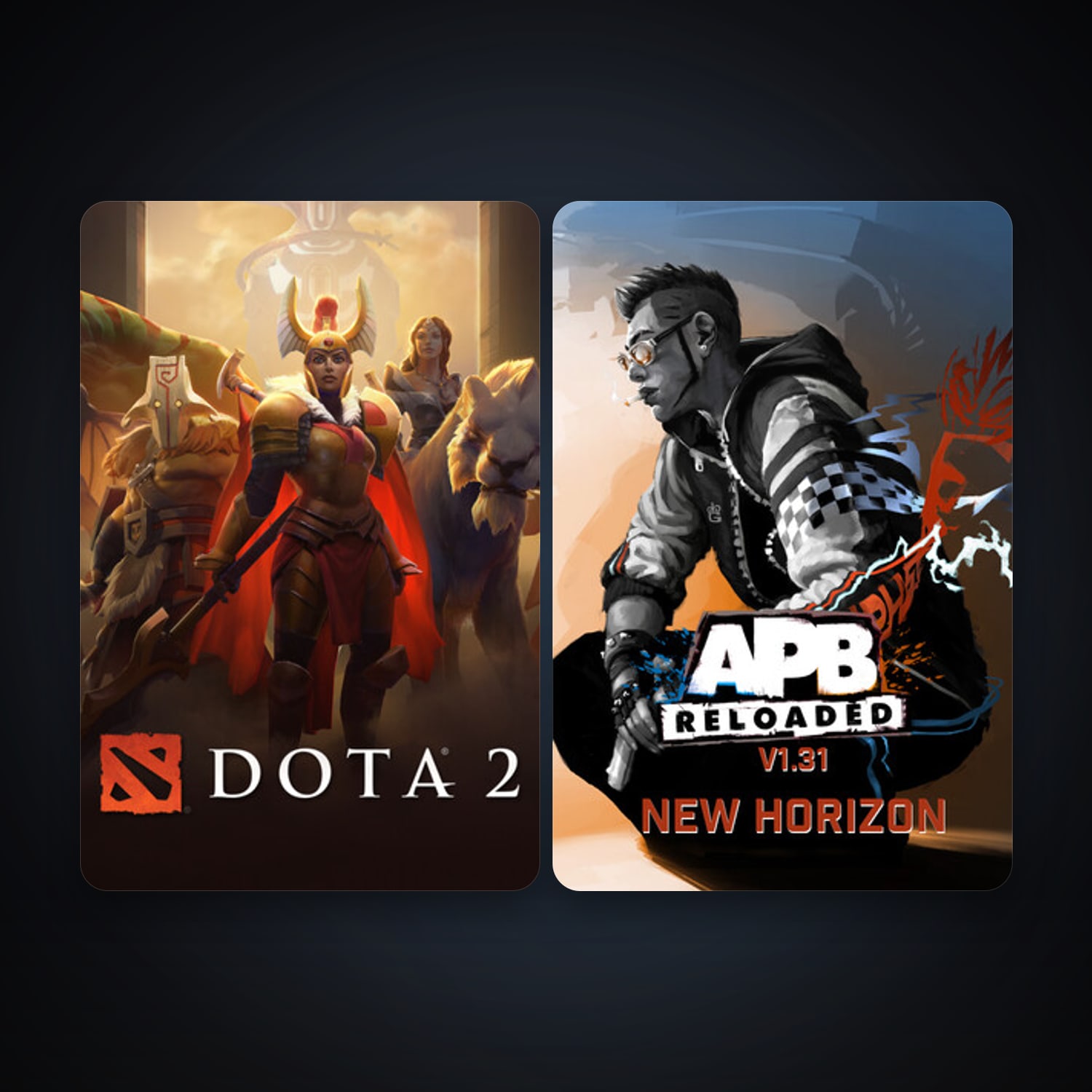 Dota 2 + APB Reloaded, 2 games, clean — HabibiAccounts