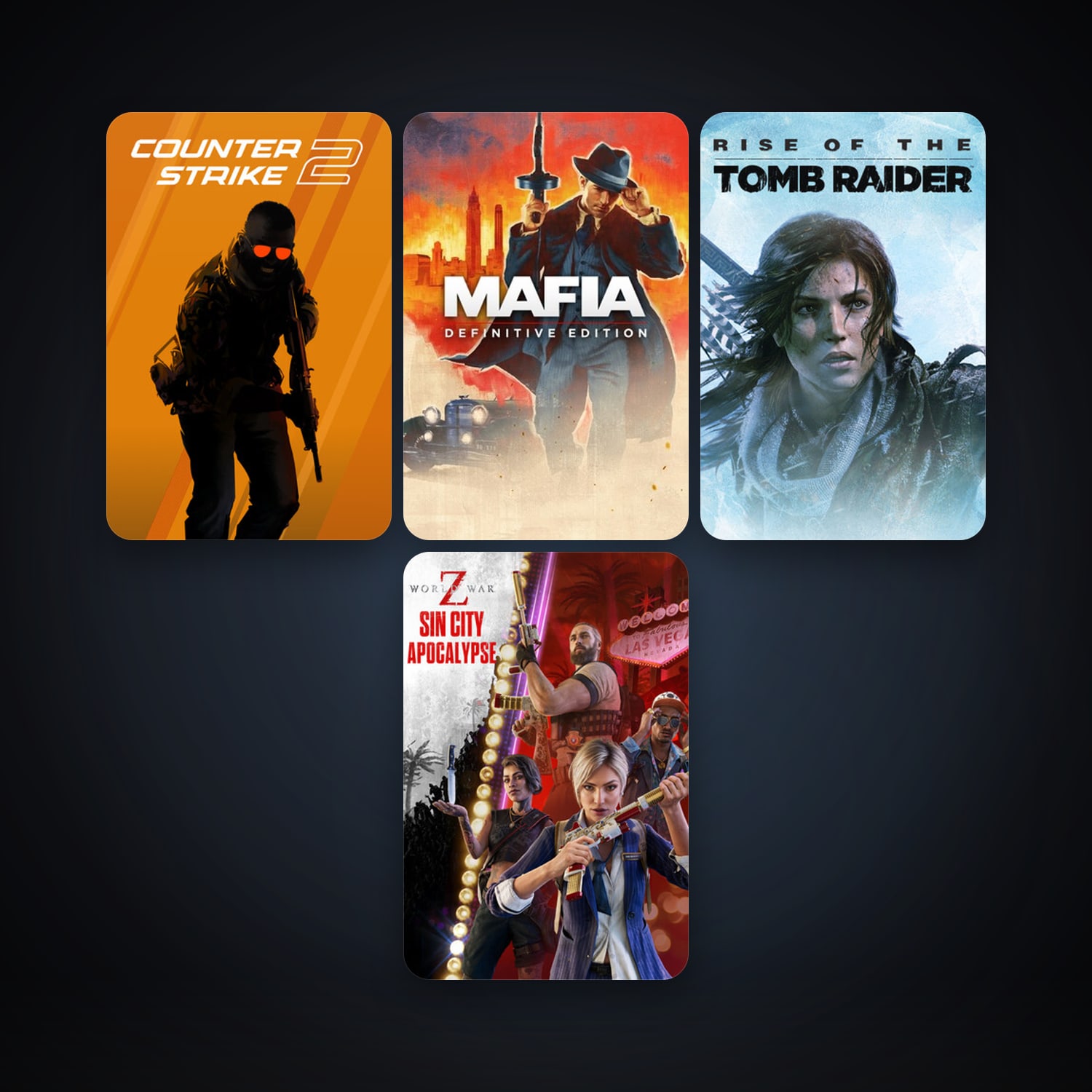 CS2 Prime + Rise of the Tomb Raider, 5 games, clean — HabibiAccounts