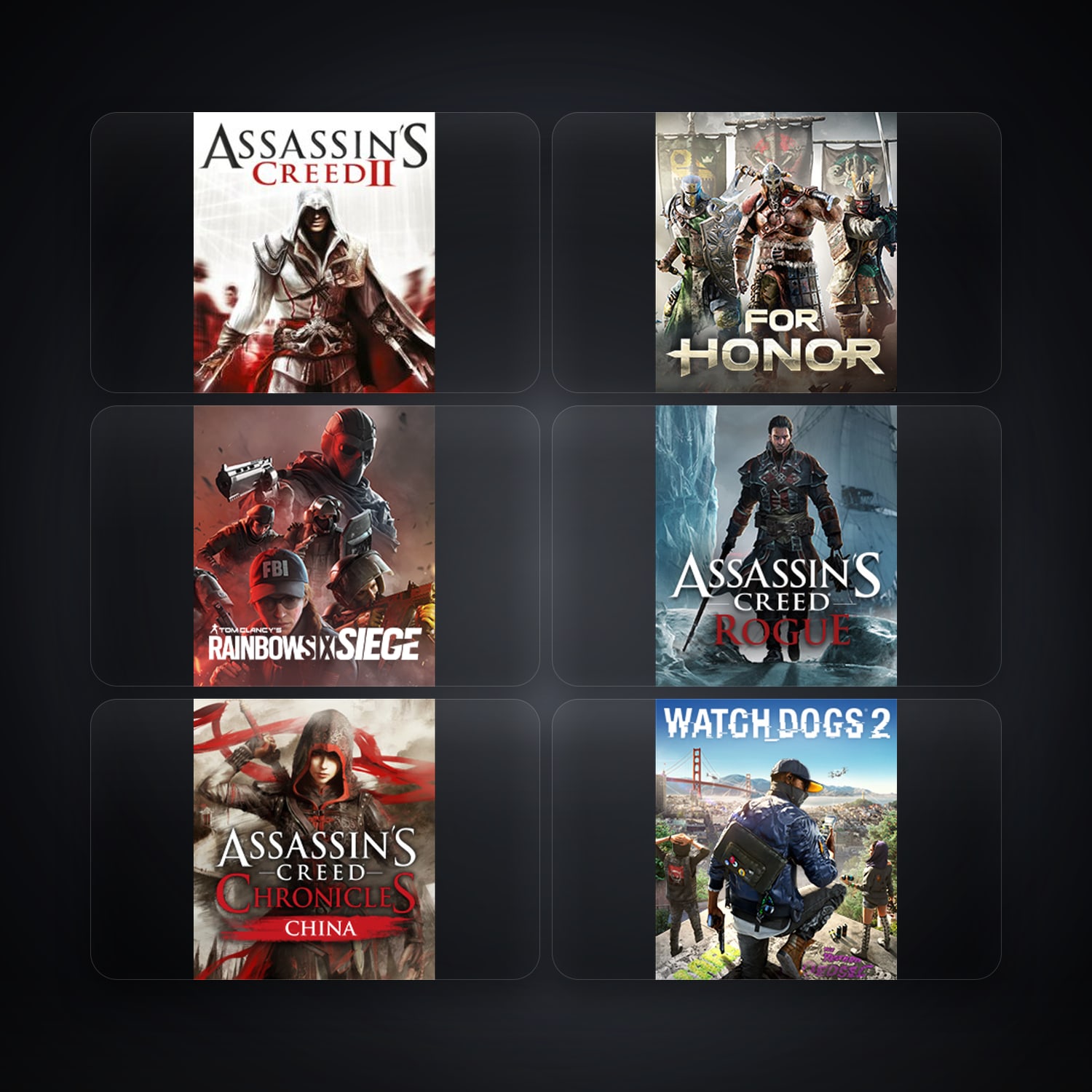 Ubisoft Assassin's Creed II + For Honor — DE — 7 games — HabibiAccounts
