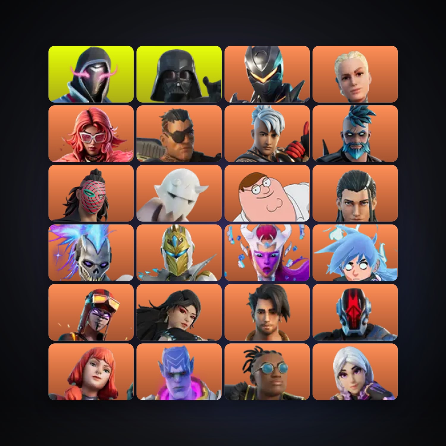 Fortnite locker — 134 skins — 1.8K V-Bucks — lvl 1950 — HabibiAccounts