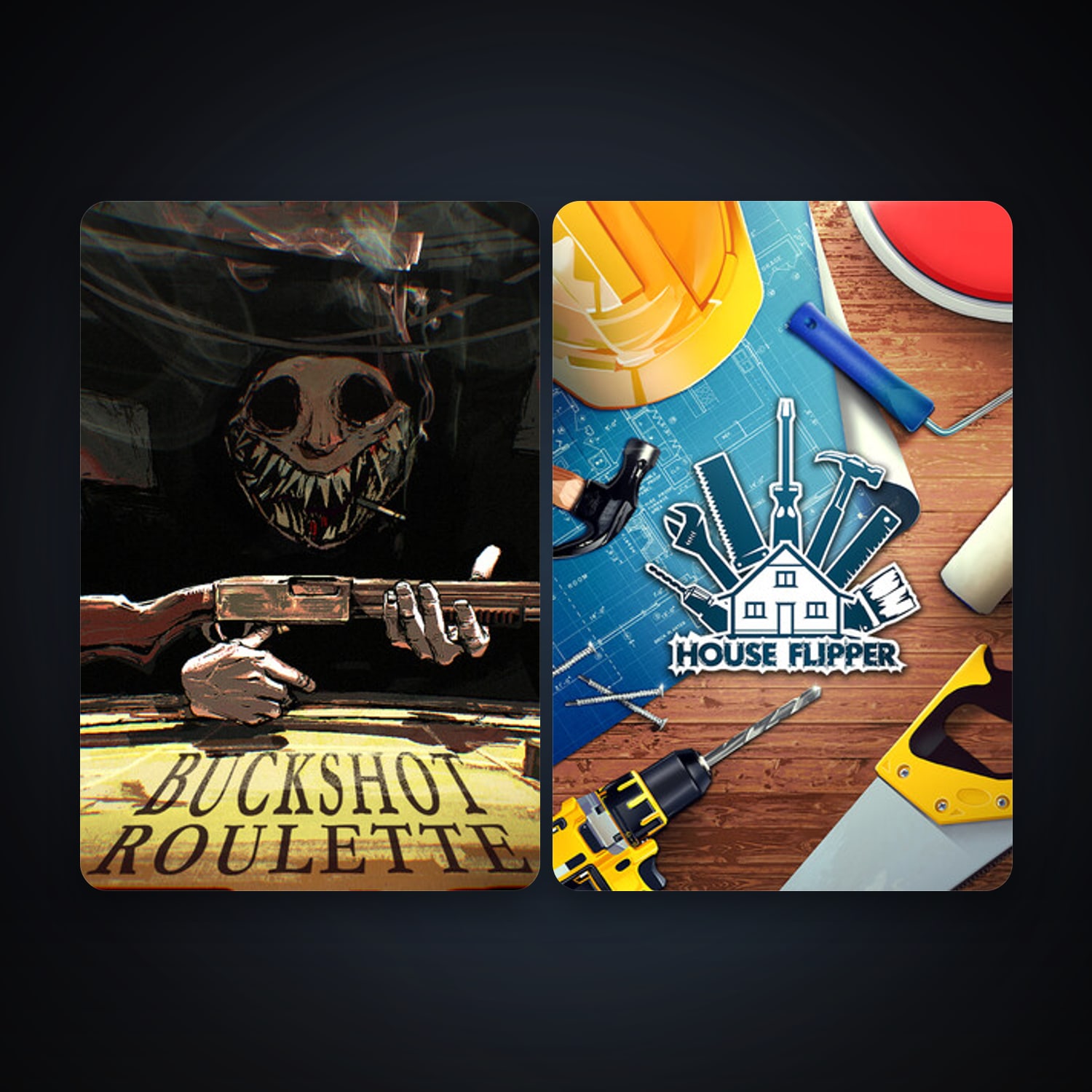 House Flipper + Buckshot Roulette, 6 games, clean — HabibiAccounts
