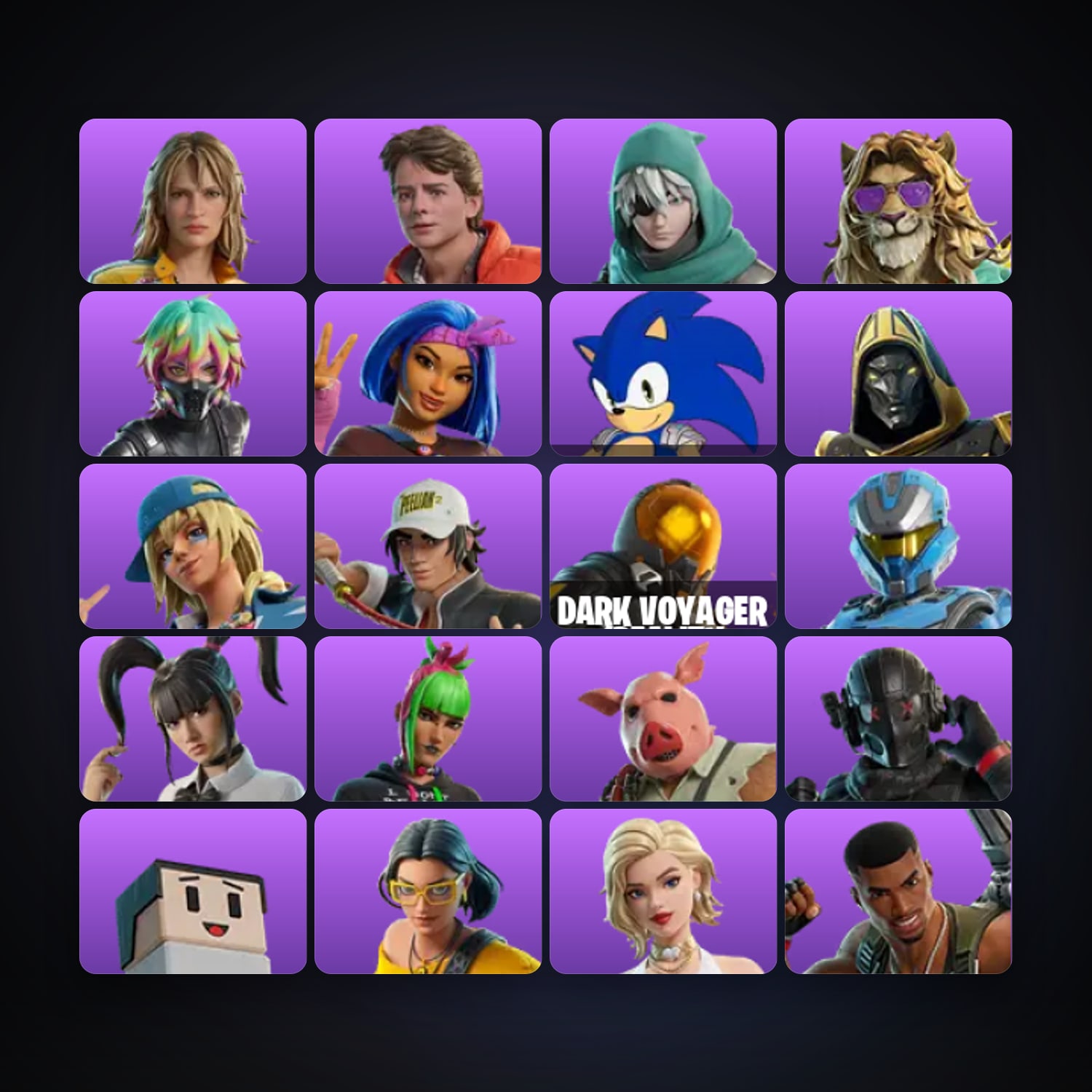 Fortnite locker — 24 skins — lvl 1399 — HabibiAccounts