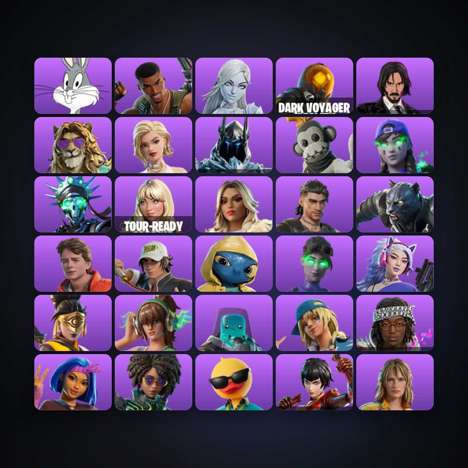 هالحساب فورتنايت، لوكر 32 سكن، لفل 712، 59 فوز — HabibiAccounts