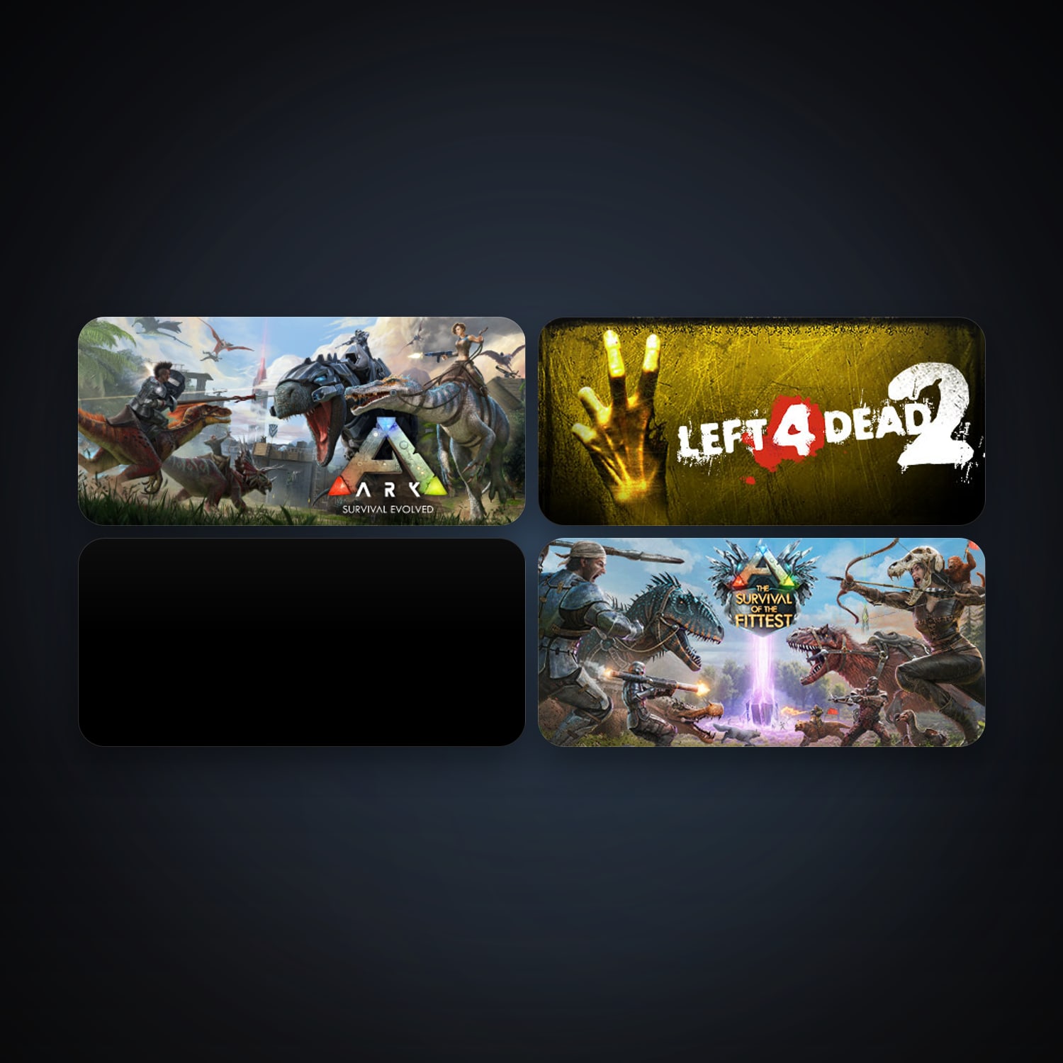 Left 4 Dead 2 + ARK: Survival Evolved, 4 games, clean — HabibiAccounts
