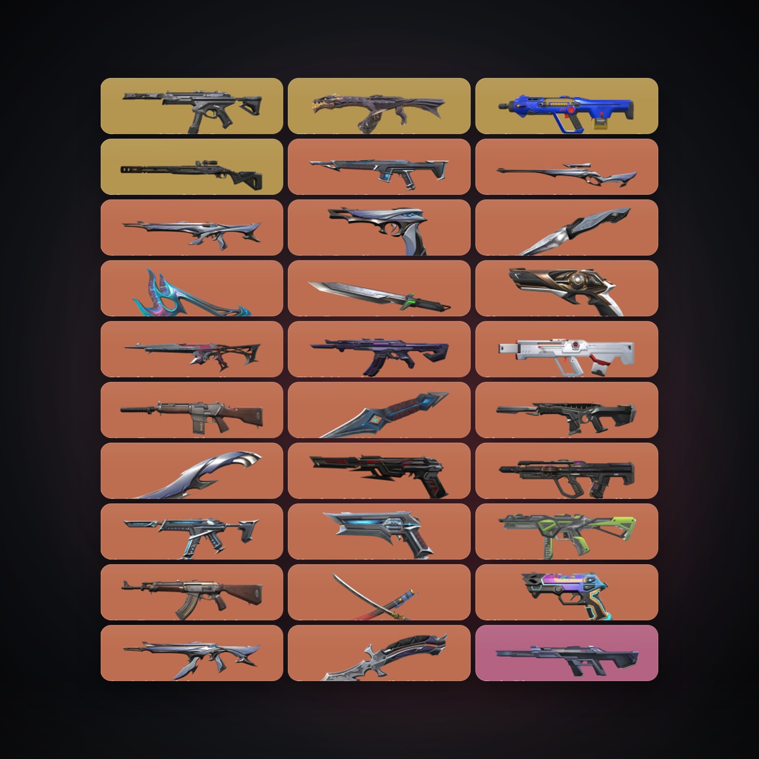 NA Bronze 3 locker — 7 knives, 67 skins, lvl 52 — HabibiAccounts