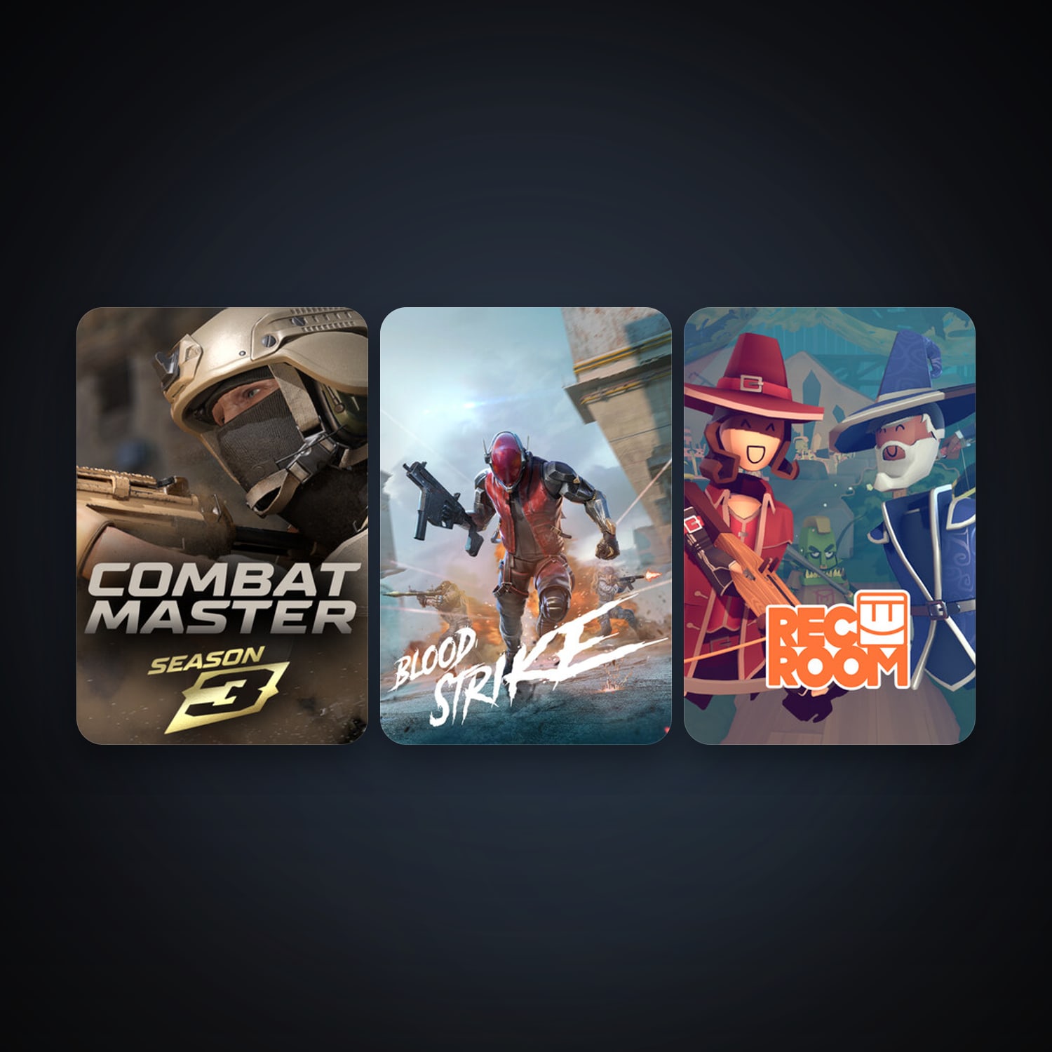 Rec Room + Combat Master: Season 1, 7 games, clean — HabibiAccounts