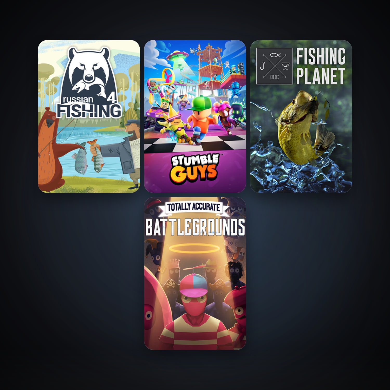 Fishing Planet + Russian Fishing 4, 10 games, clean — HabibiAccounts