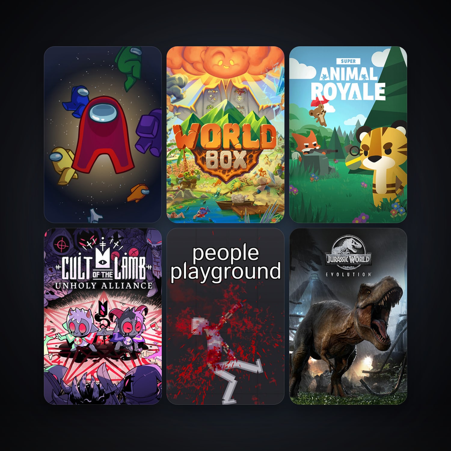 VRChat + Jurassic World Evolution, 11 games, clean — HabibiAccounts