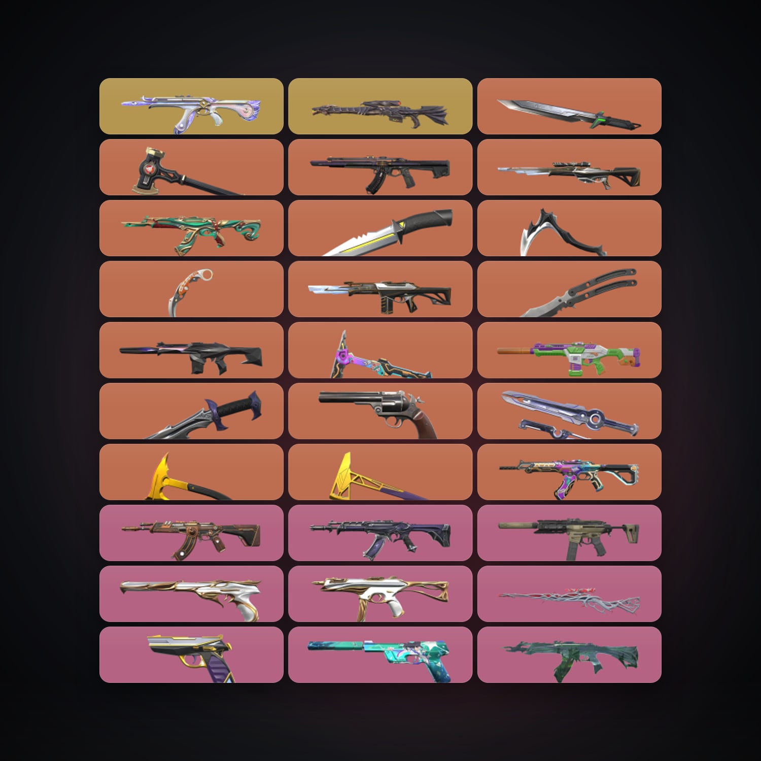 NA Gold 3 locker — 11 knives, 148 skins, lvl 317 — HabibiAccounts