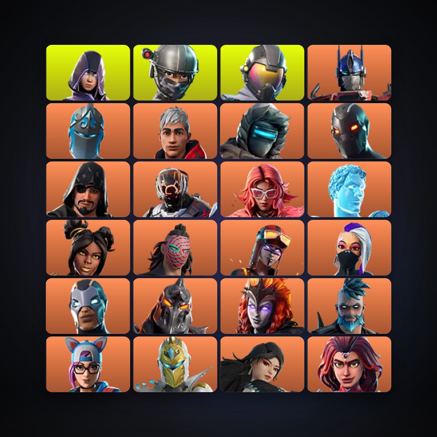 Optimus Prime — Frozen Red Knight — 245 skins — 800 V-Bucks — lvl 3411 — HabibiAccounts