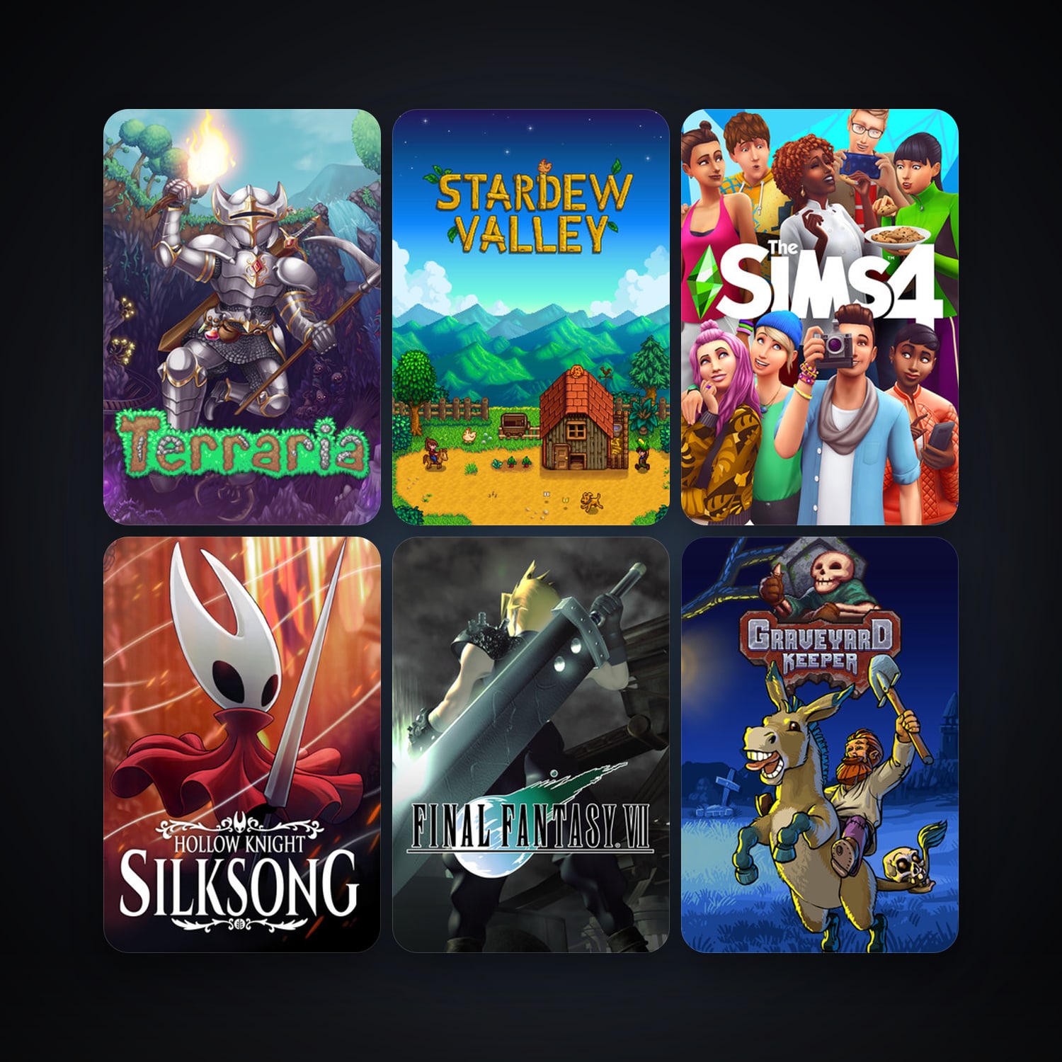FINAL FANTASY VII + Terraria, 49 games, clean — HabibiAccounts
