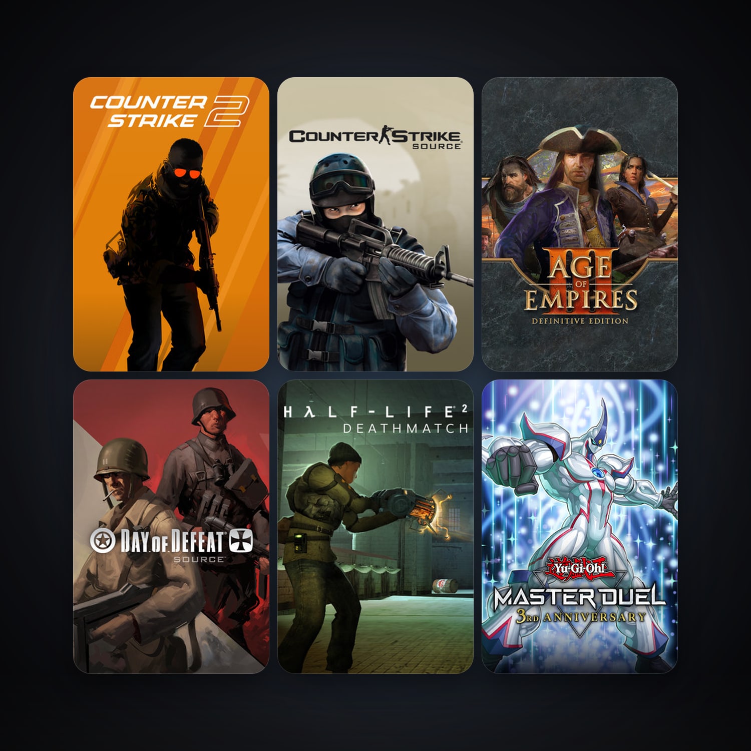 Counter-Strike: Source + Day of Defeat: Source, 6 games, clean — HabibiAccounts