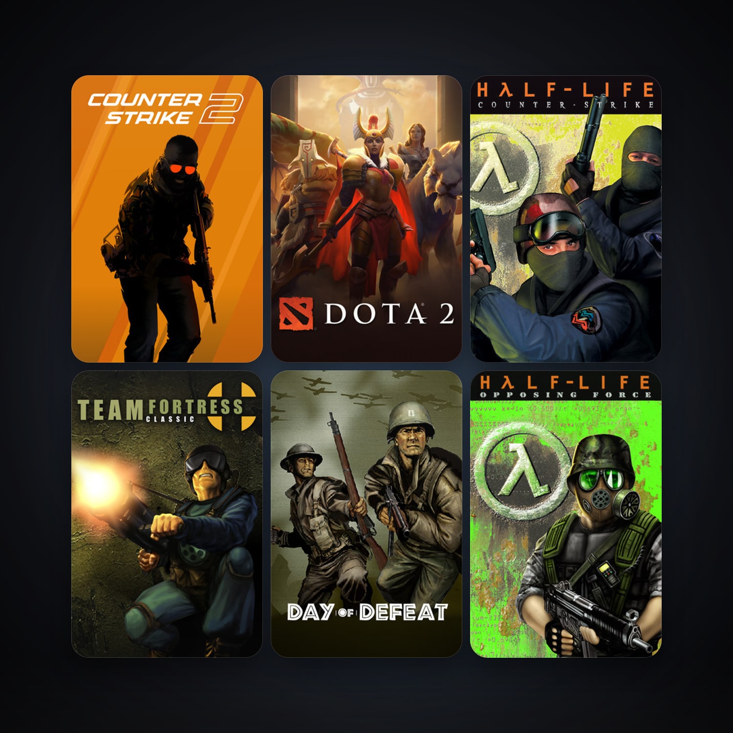 Counter-Strike + Team Fortress Classic, 13 games, Steam 11, clean · 259806081 — HabibiAccounts