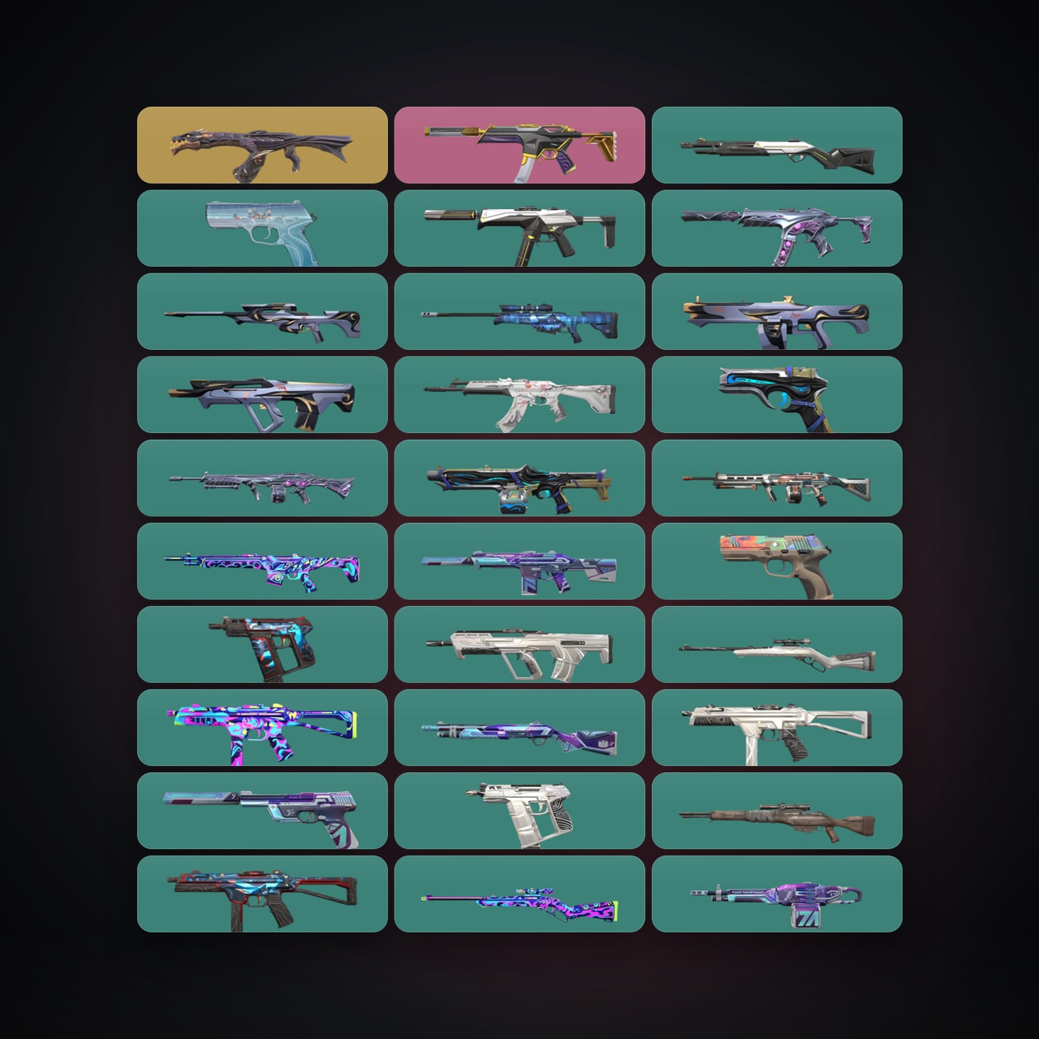 EU Gold 3 locker — 32 skins, lvl 38 — HabibiAccounts