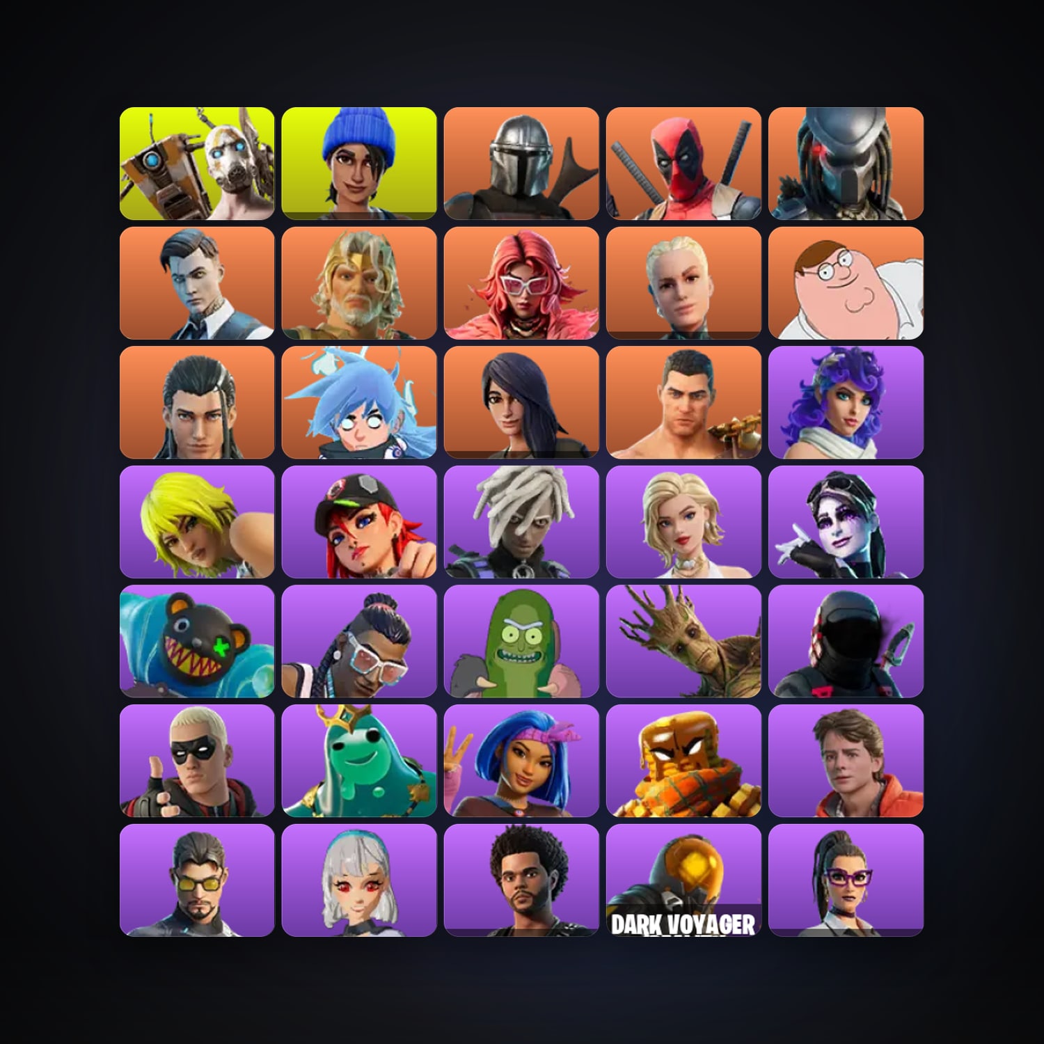 هالحساب فورتنايت، اللوكر مليان 84 سكن، 400 فيبوكس، لفل 2194، 171 فوز — HabibiAccounts