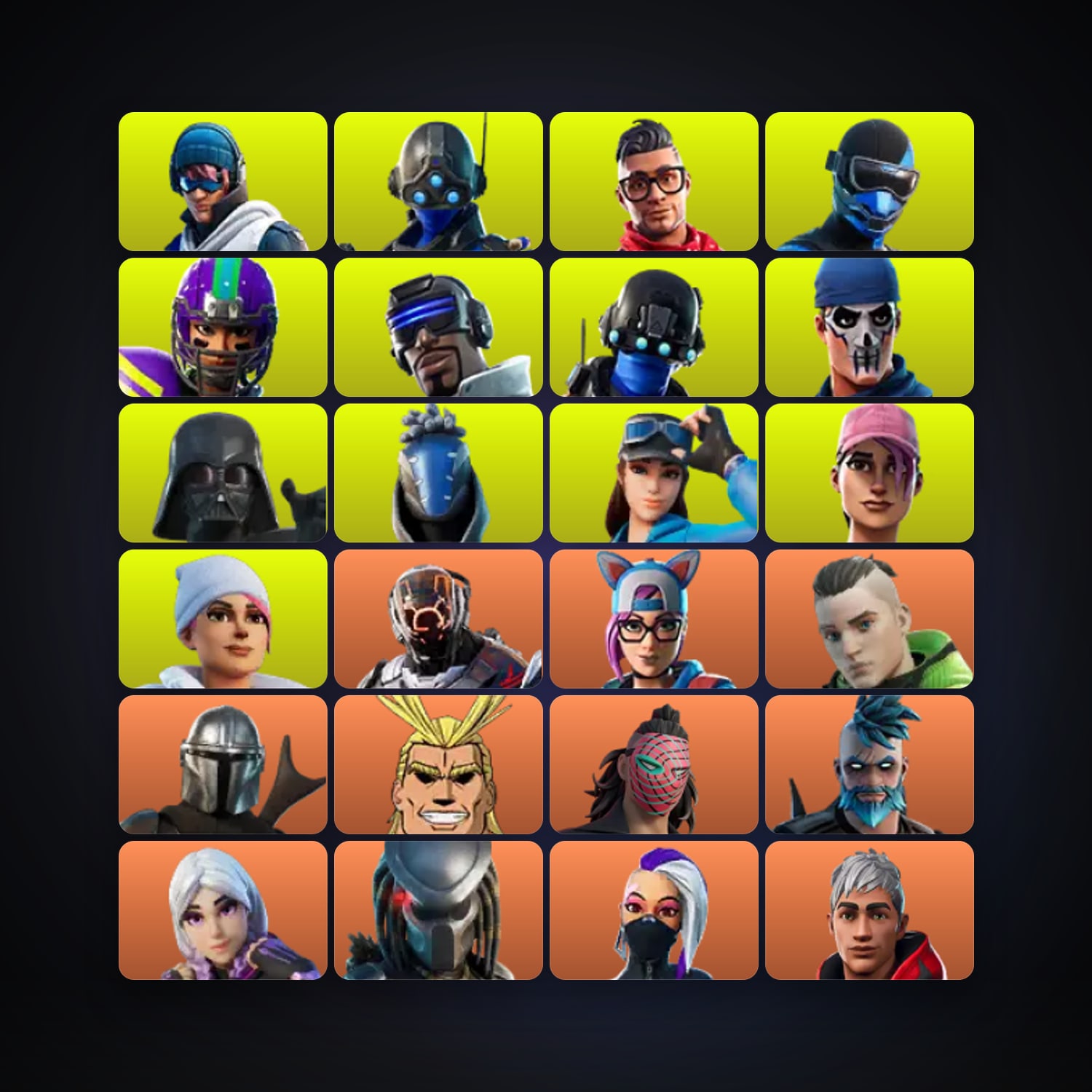 Fortnite locker — 399 skins — 1.3K V-Bucks — lvl 4864 — HabibiAccounts