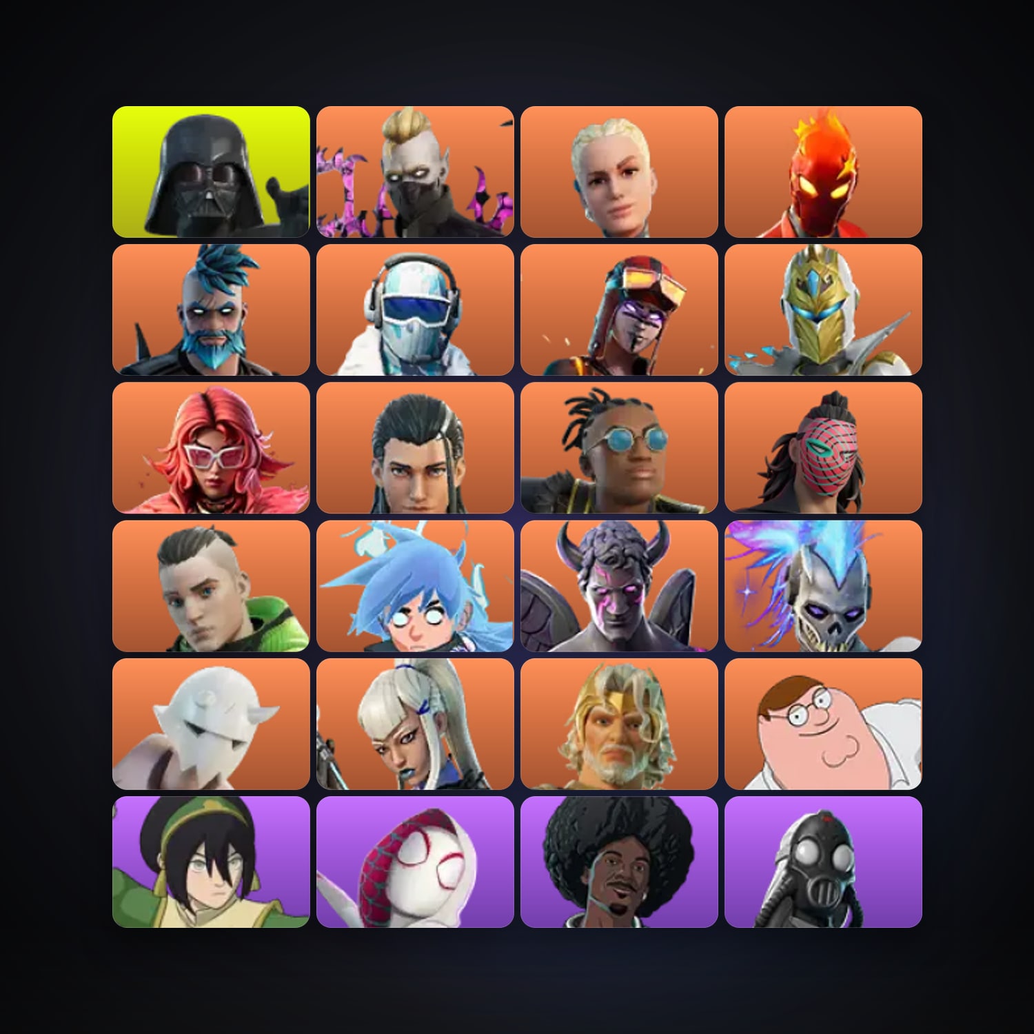 Fortnite locker — 159 skins — 1.2K V-Bucks — lvl 3244 — HabibiAccounts