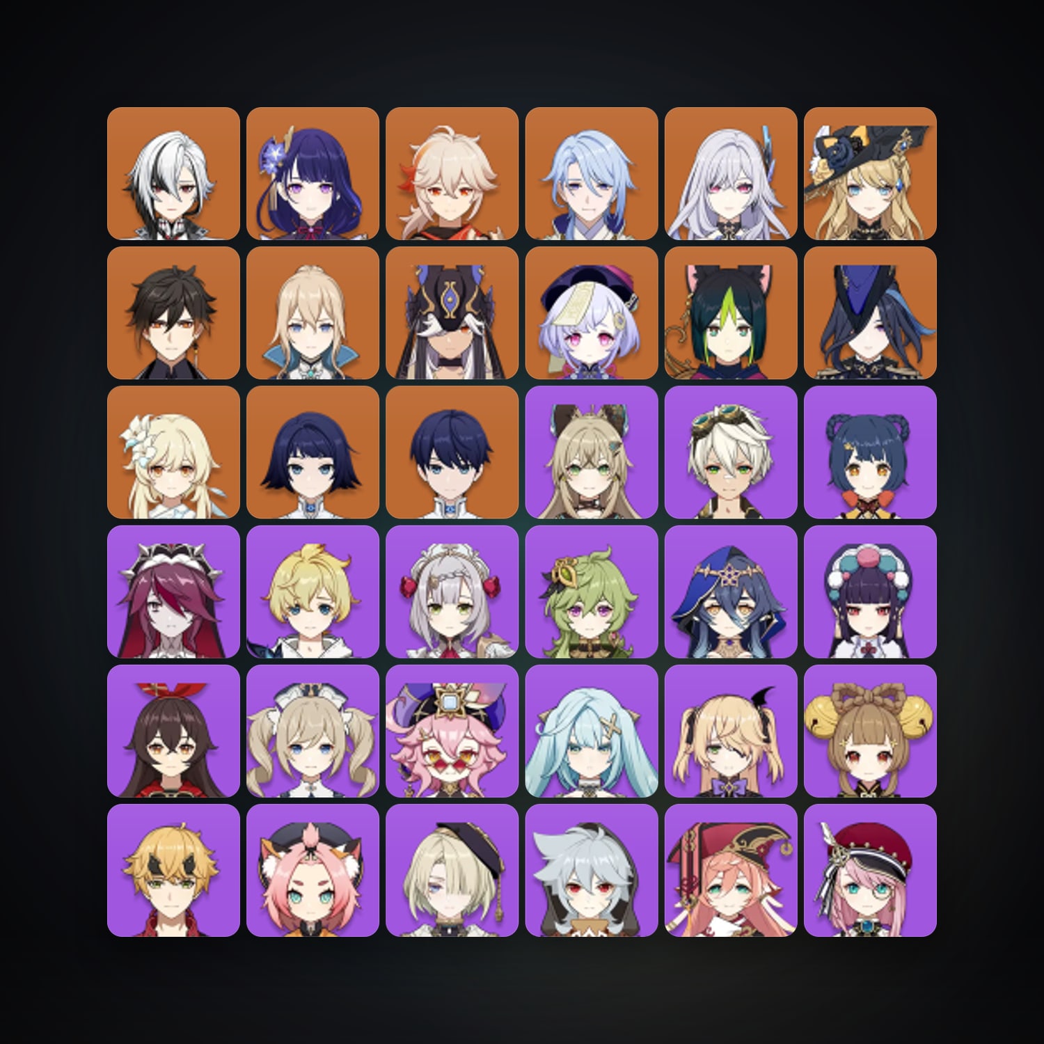 Genshin Impact | AR 57 | 57 Chars | 12× 5★ — Genshin / miHoYo Account — HabibiAccounts