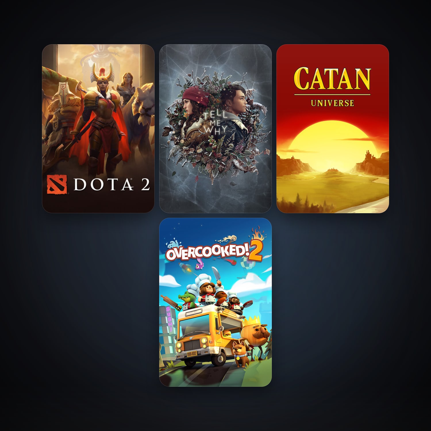 Dota 2 + Catan Universe, 8 games, clean — HabibiAccounts