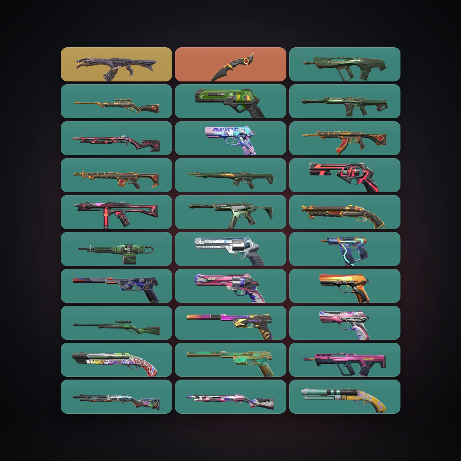 NA Ascendant 1 locker — 1 knives, 45 skins, lvl 221 — HabibiAccounts